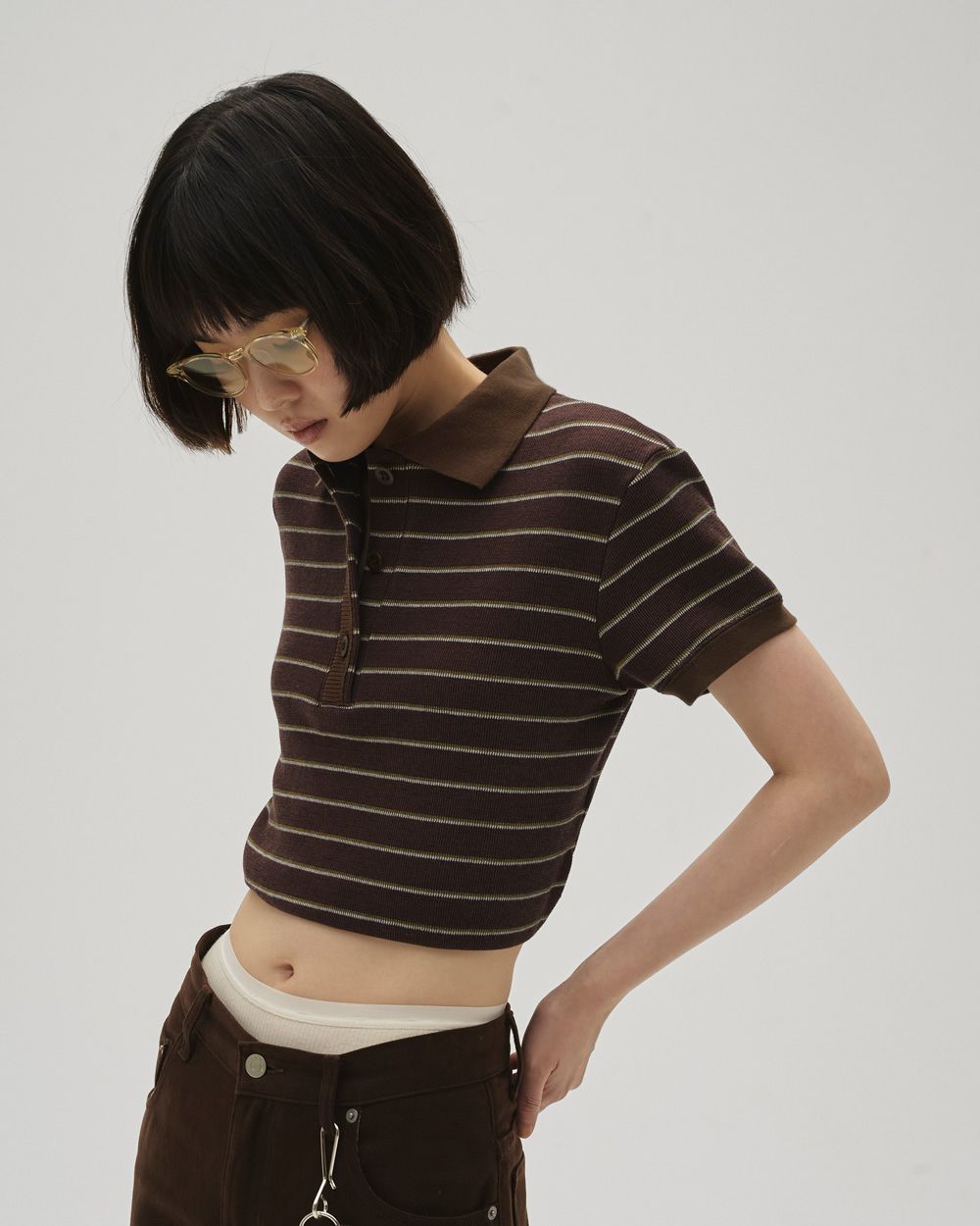 Border Polo Tops TODAYFUL