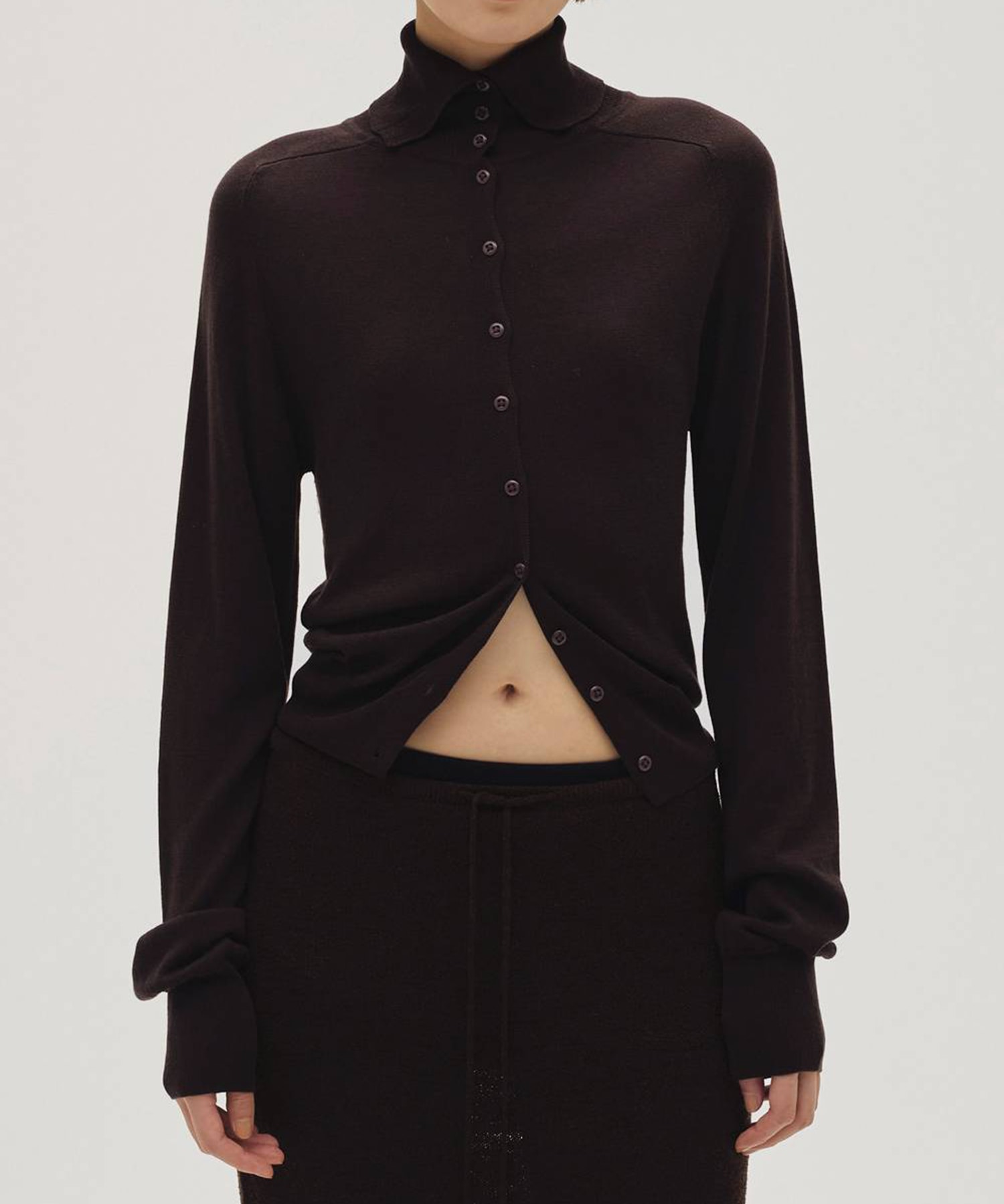 Tencelwool Highneck Knit TODAYFUL