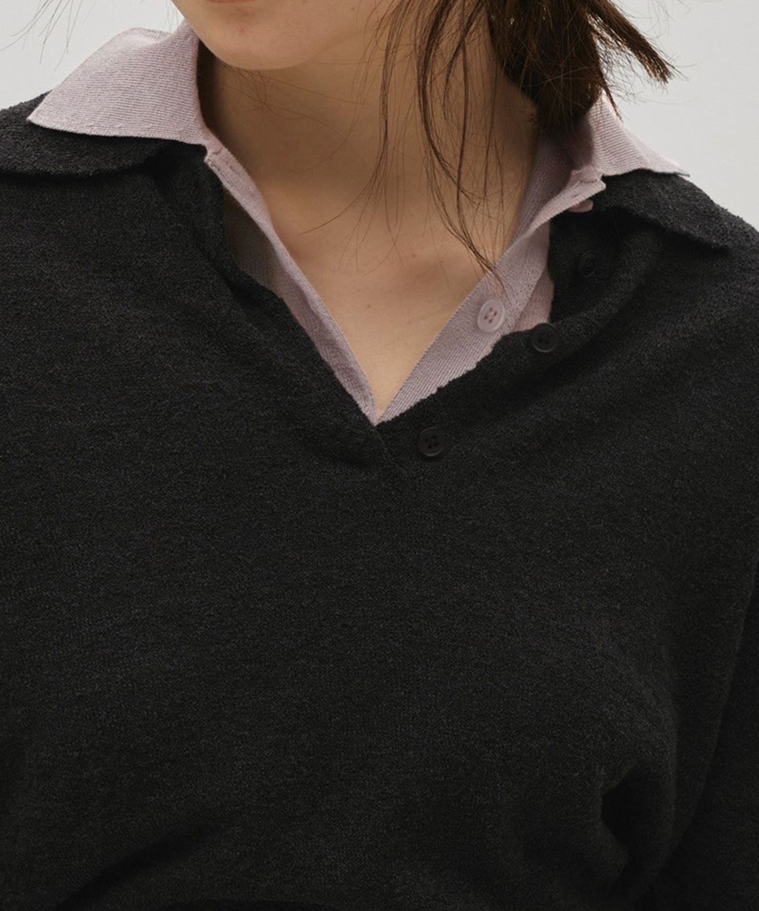 Layered Polo Knit TODAYFUL