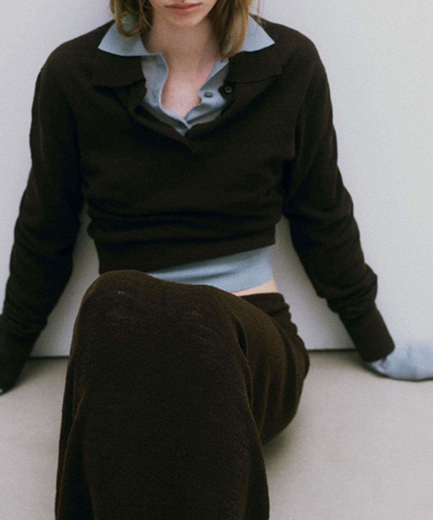 Layered Polo Knit TODAYFUL