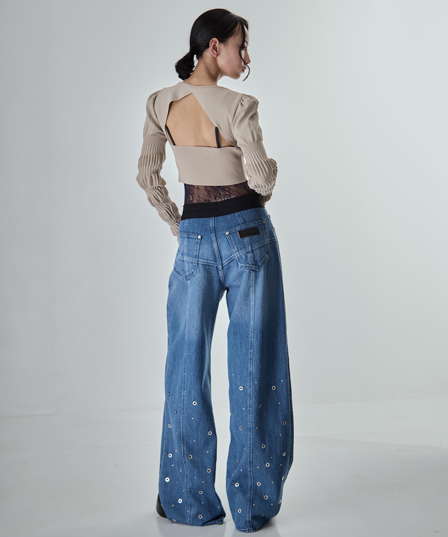 別注 STRIPE KNIT SHORT CARDIGAN FETICO