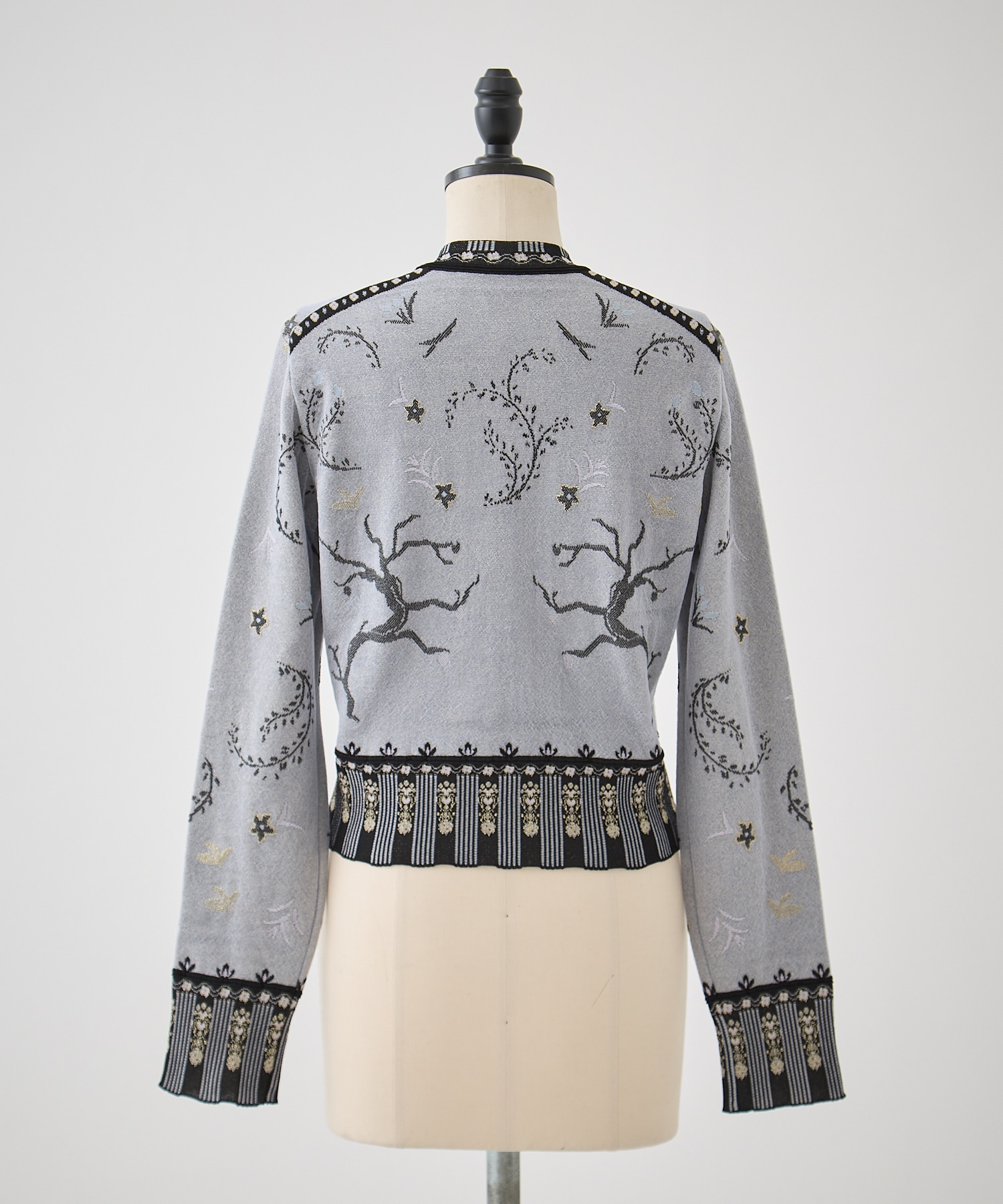 Layered Jacquard Knit Cardigan Mame Kurogouchi