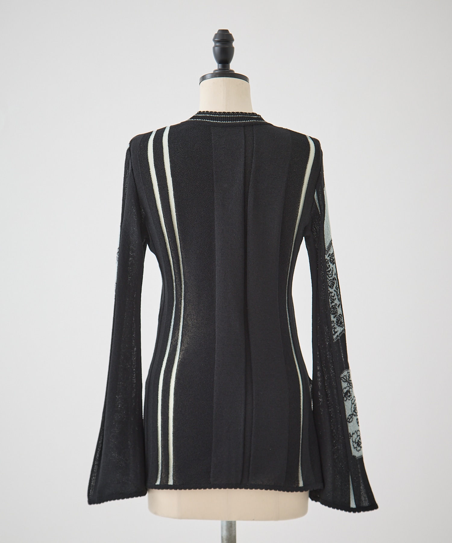 Multi-Pattern Knit Cardigan Mame Kurogouchi