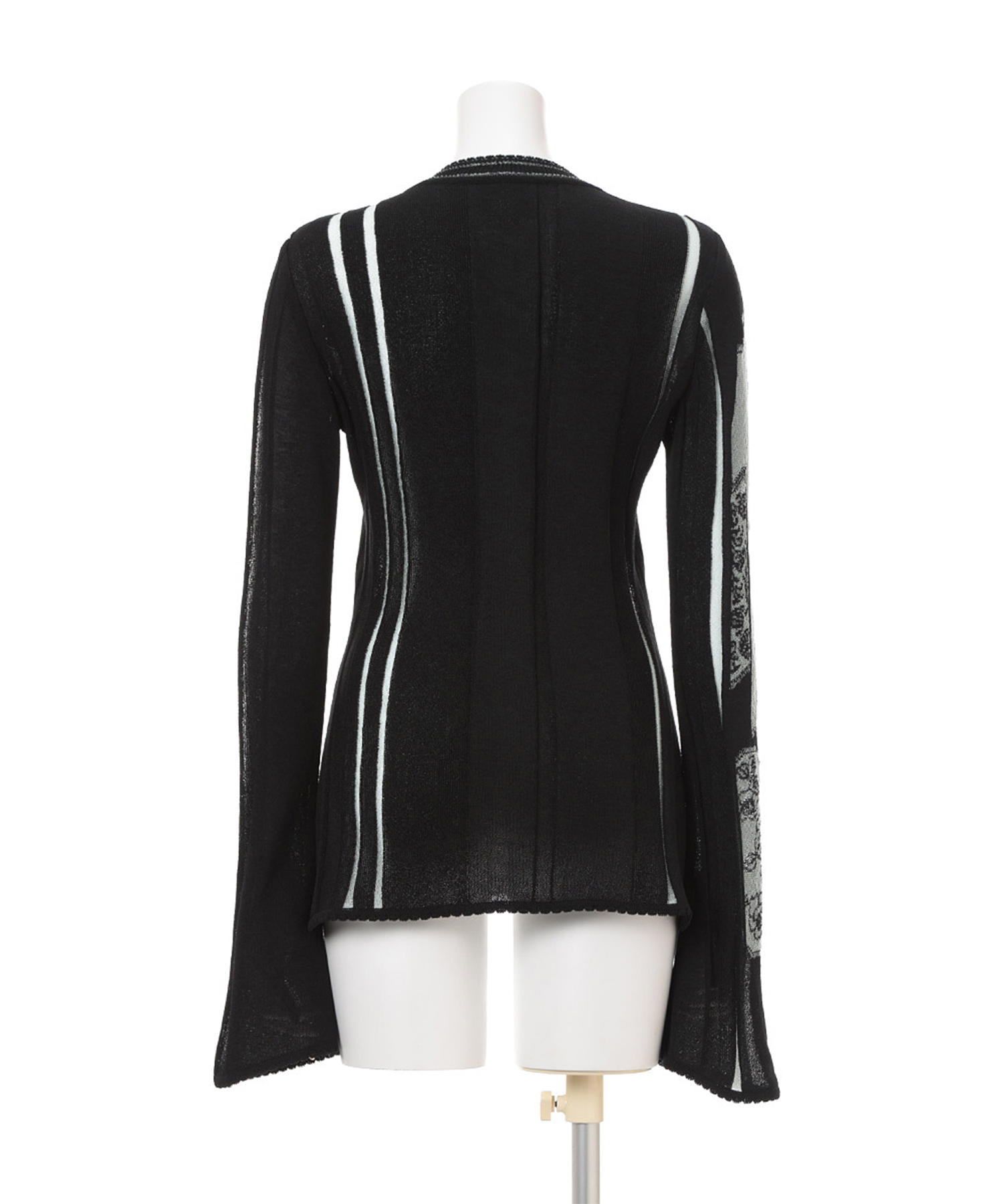 Multi-Pattern Knit Cardigan Mame Kurogouchi