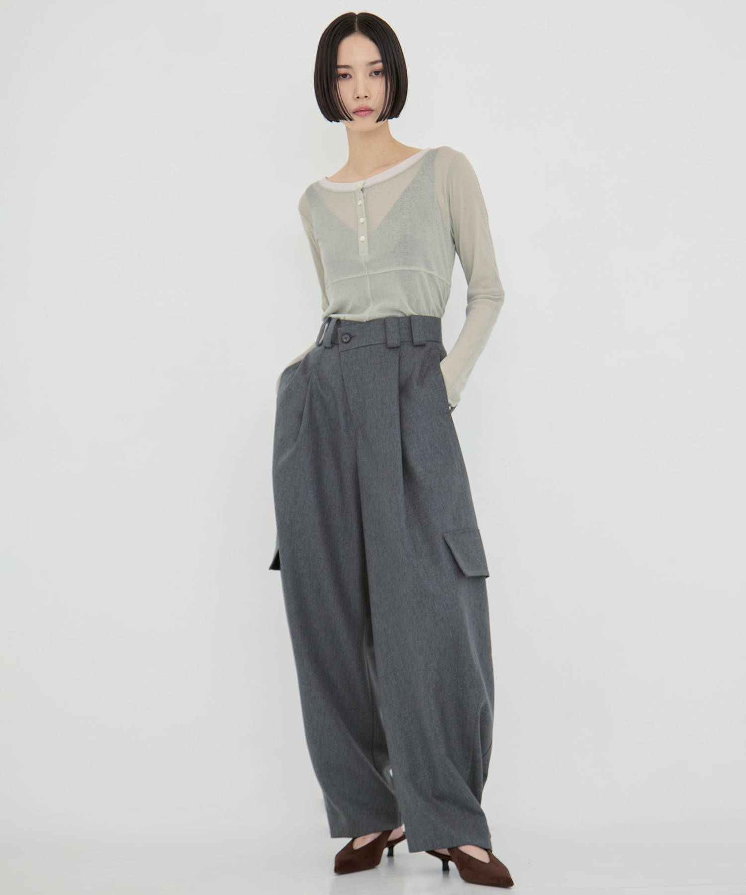 Barrel Leg Cargo Trousers STUDIOUS