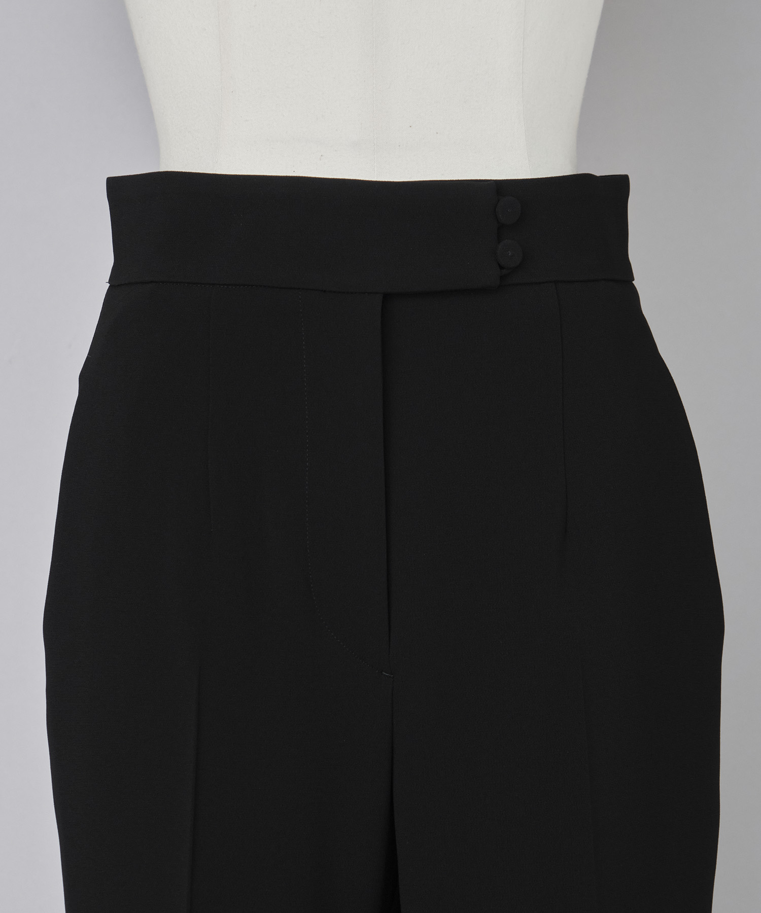 Triacetate Polyester High Waisted Center Creased Suit Trouse Mame Kurogouchi