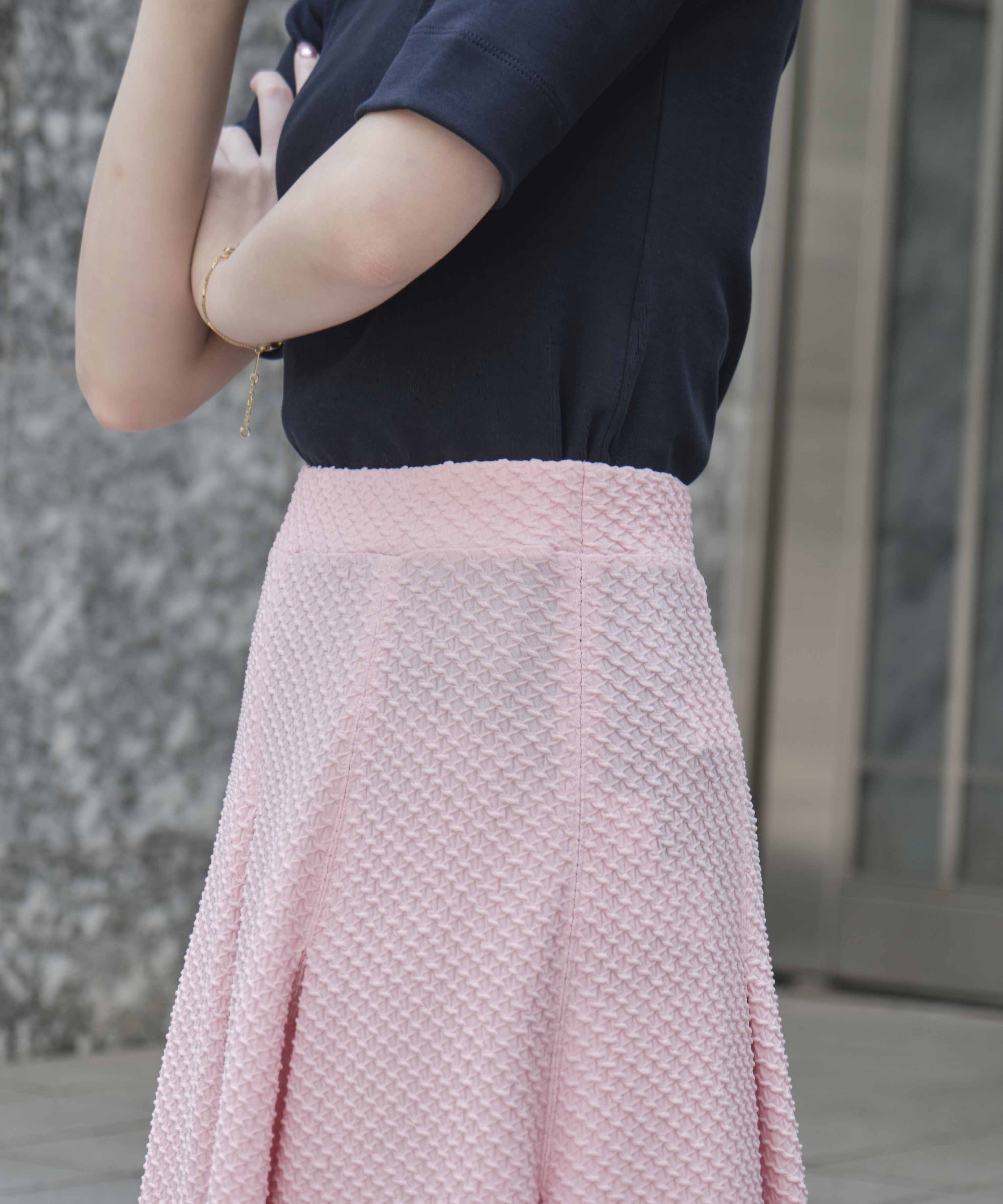 Shirring Jersey Jacquard Flare Skirt Mame Kurogouchi