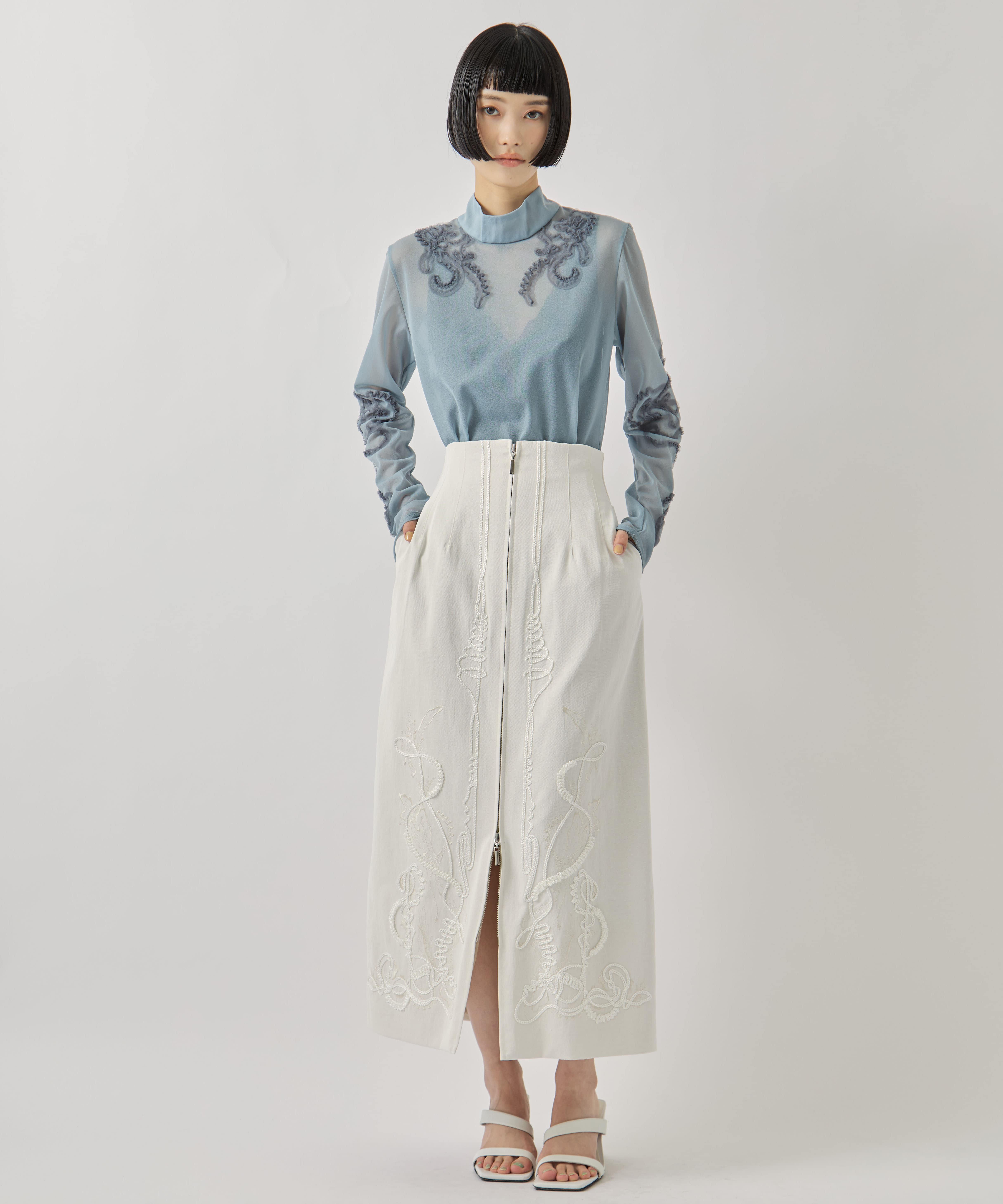 別注Cucurbita embroidered skirt MURRAL