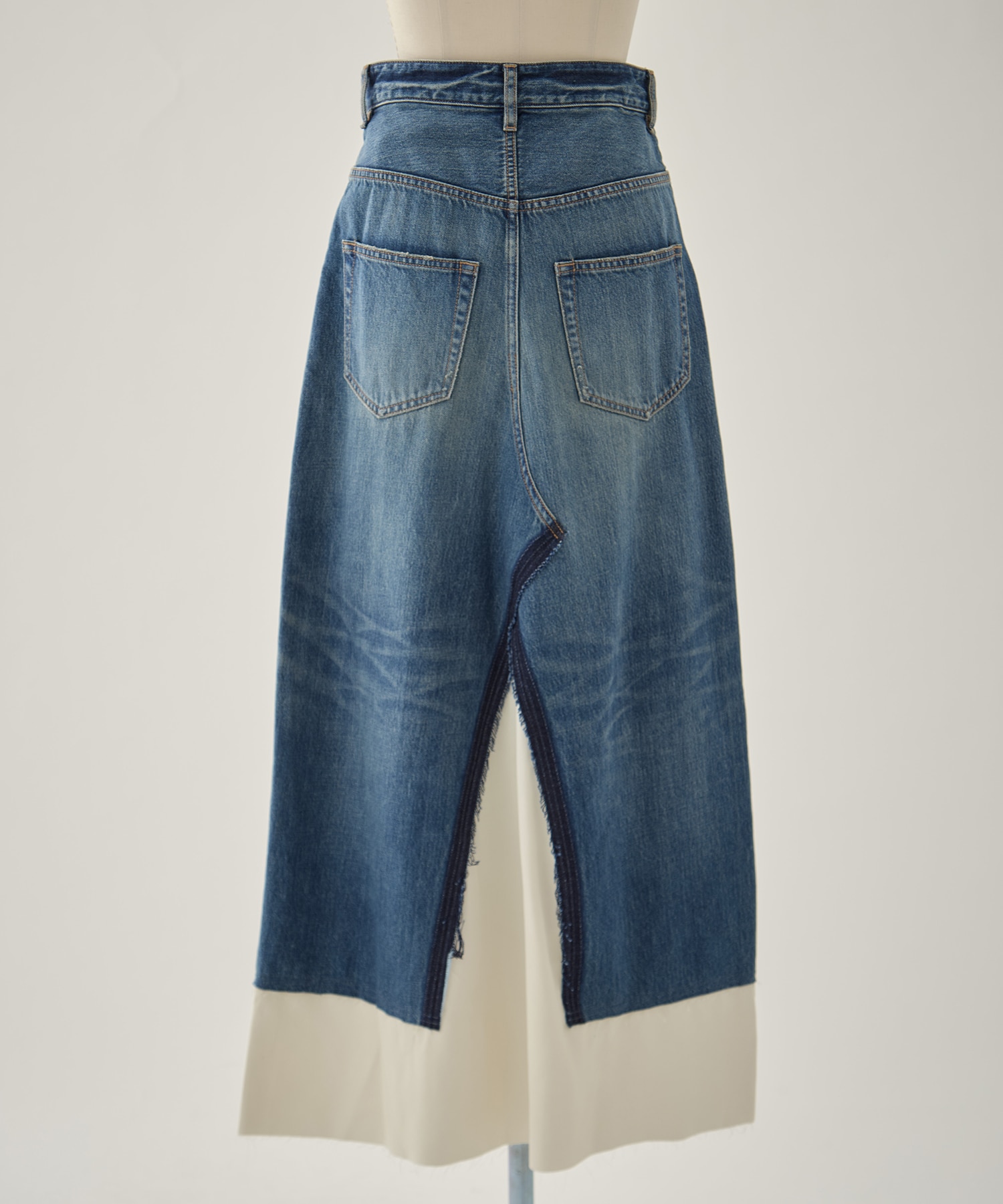 DENIM PANTS COMBINED SKIRT Maison MIHARA YASUHIRO
