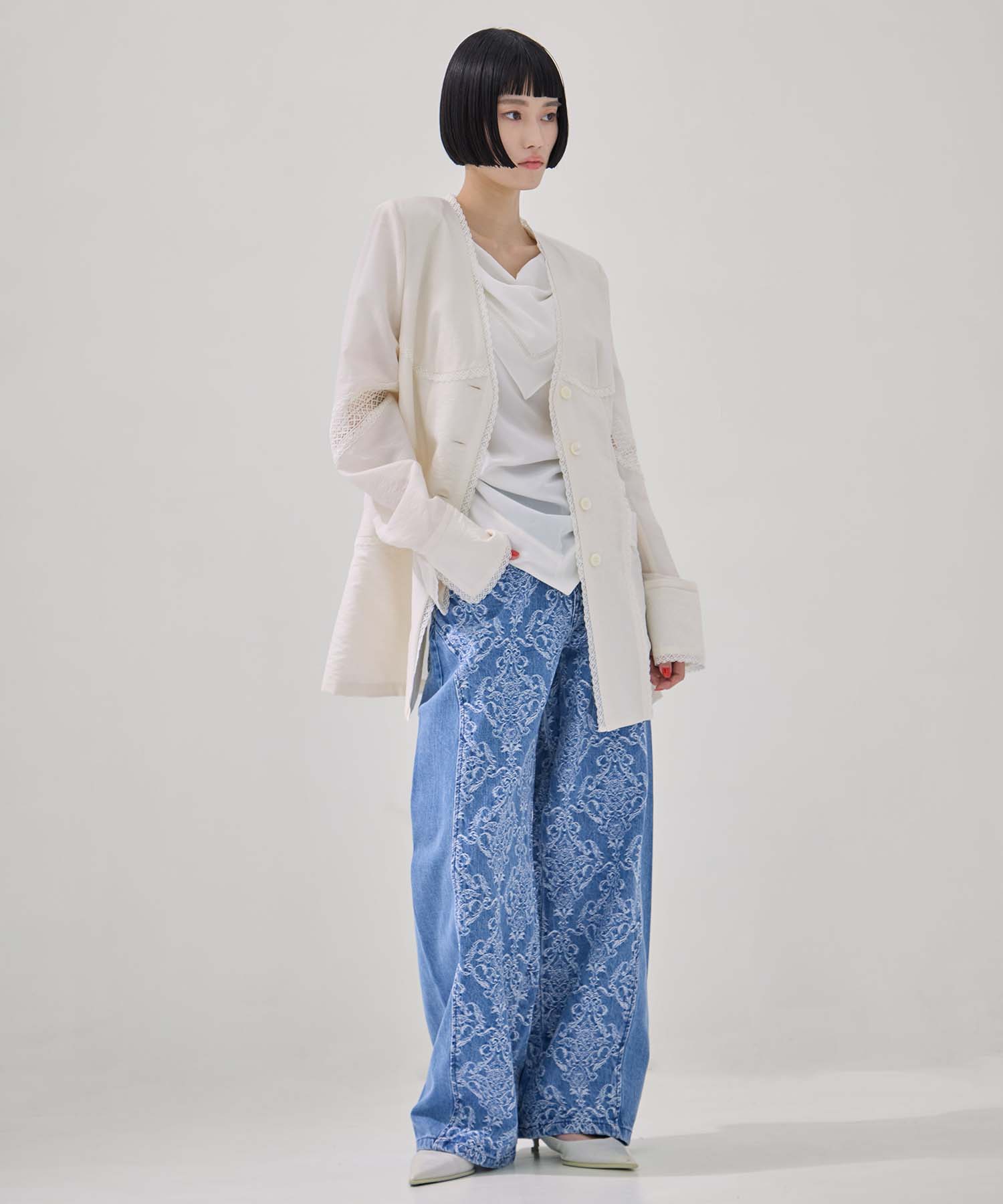 別注 LACE-PANELED JACKET FETICO