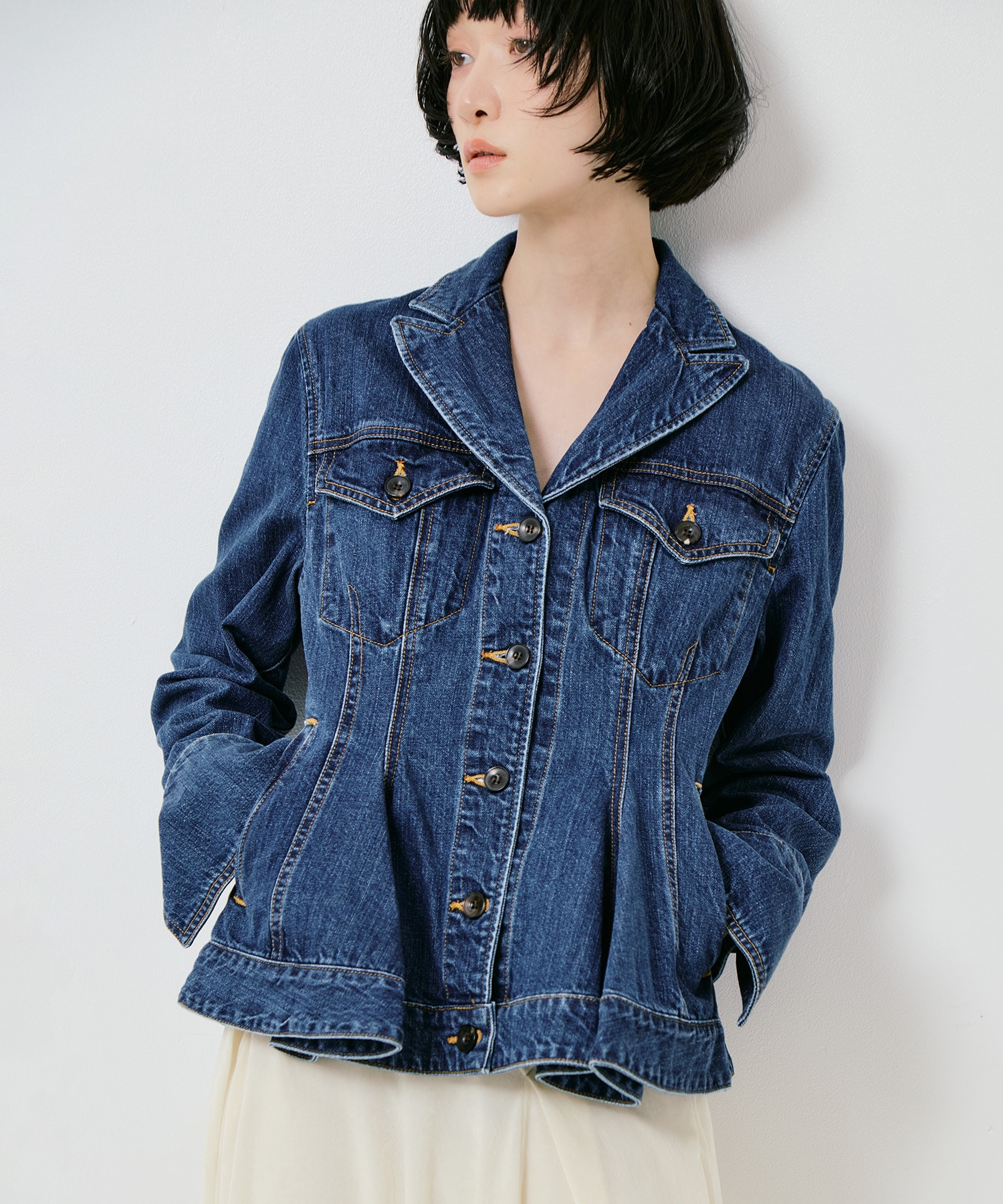 ORGANIC COTTON TAILORED DENIM JACKET FETICO