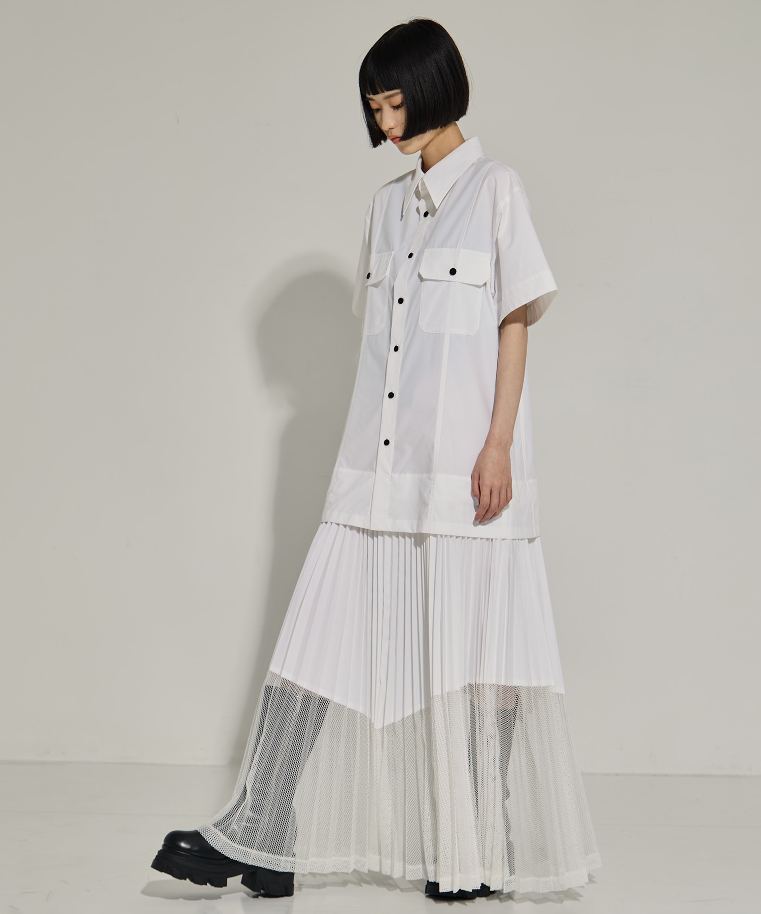 Typewriter mesh dress 