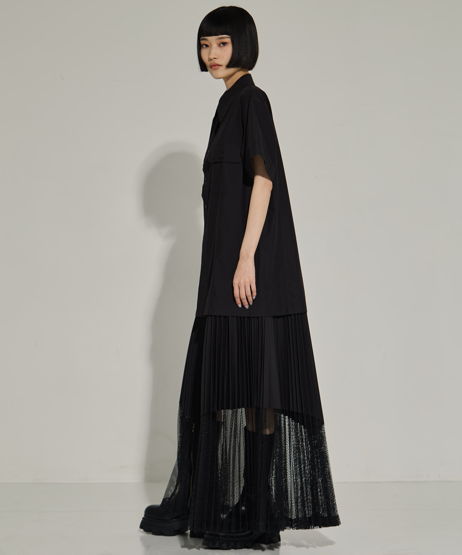 Typewriter mesh dress 