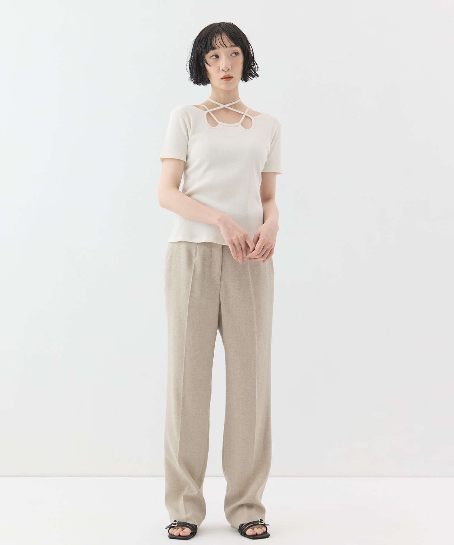 Glitter ivy halfsleeve tops MURRAL