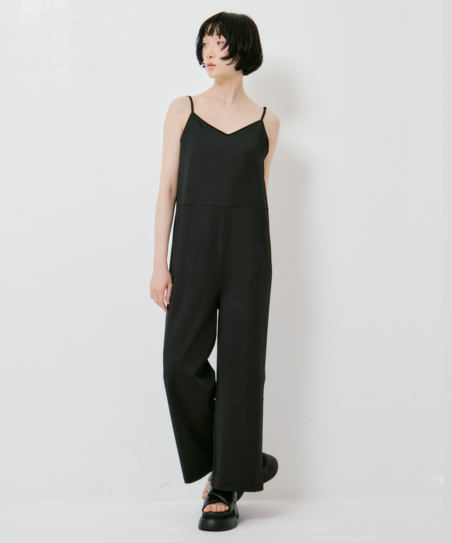 2WAY SILHOUETTE V NECK ROMPERS AMERI