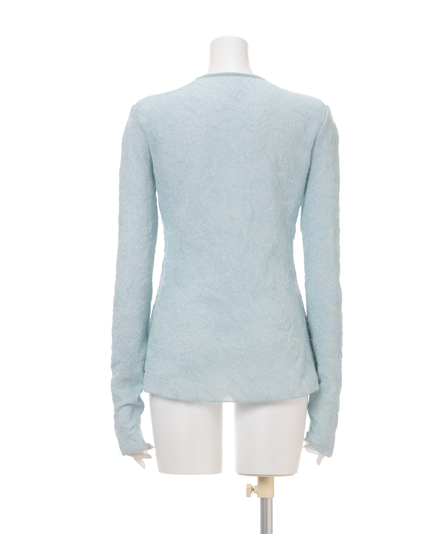 Floral Jacquard Sheer Knit Top Mame Kurogouchi