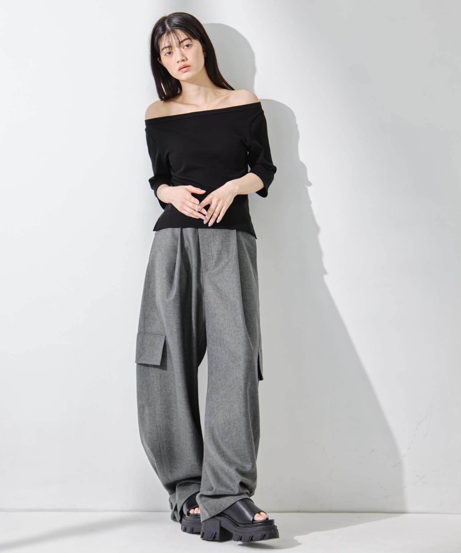 Luxury Cotton Boat Neck Tee 