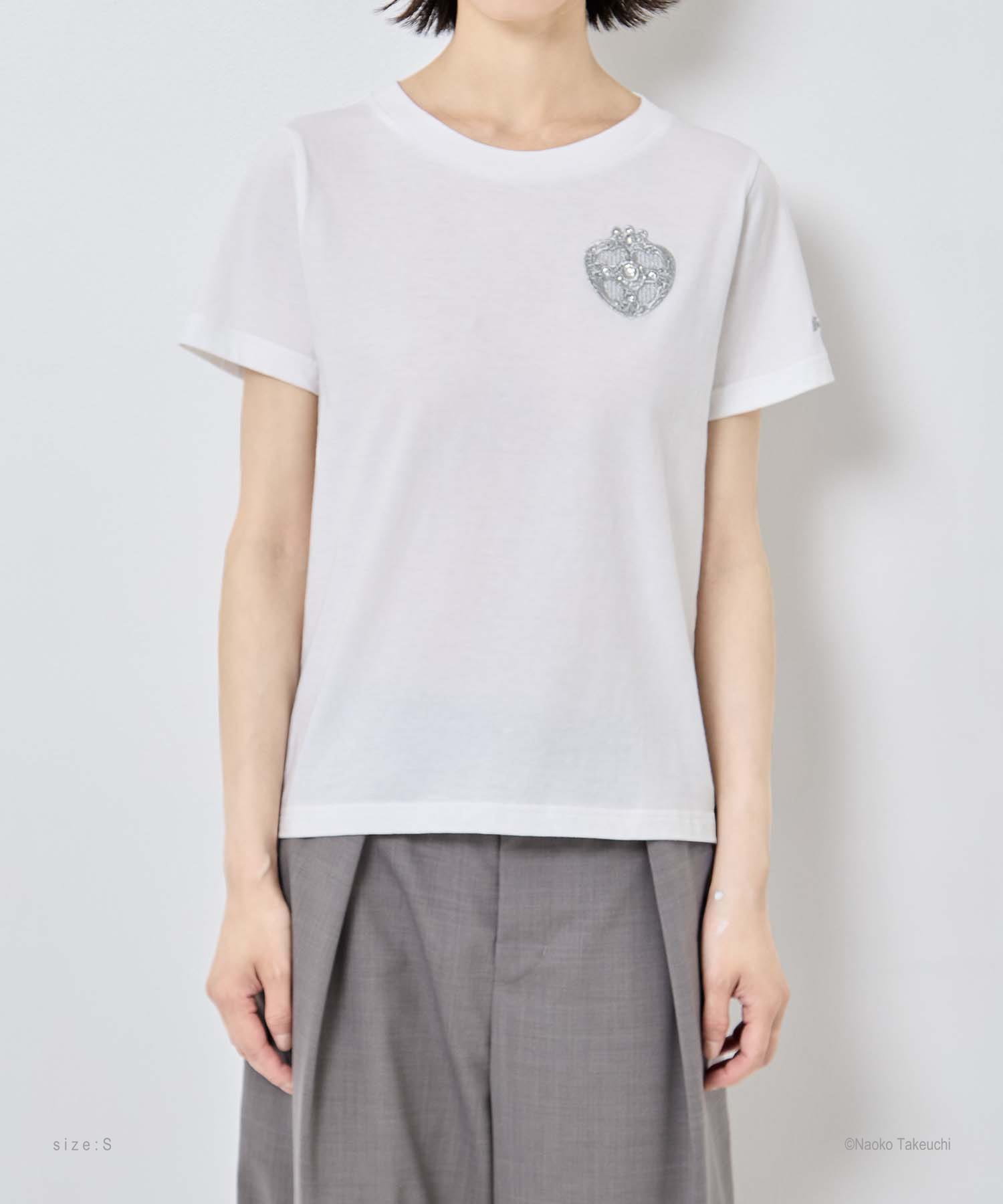Cosmic Heart Compact T-shirt(S WHITE): tanakadaisuke: WOMENS