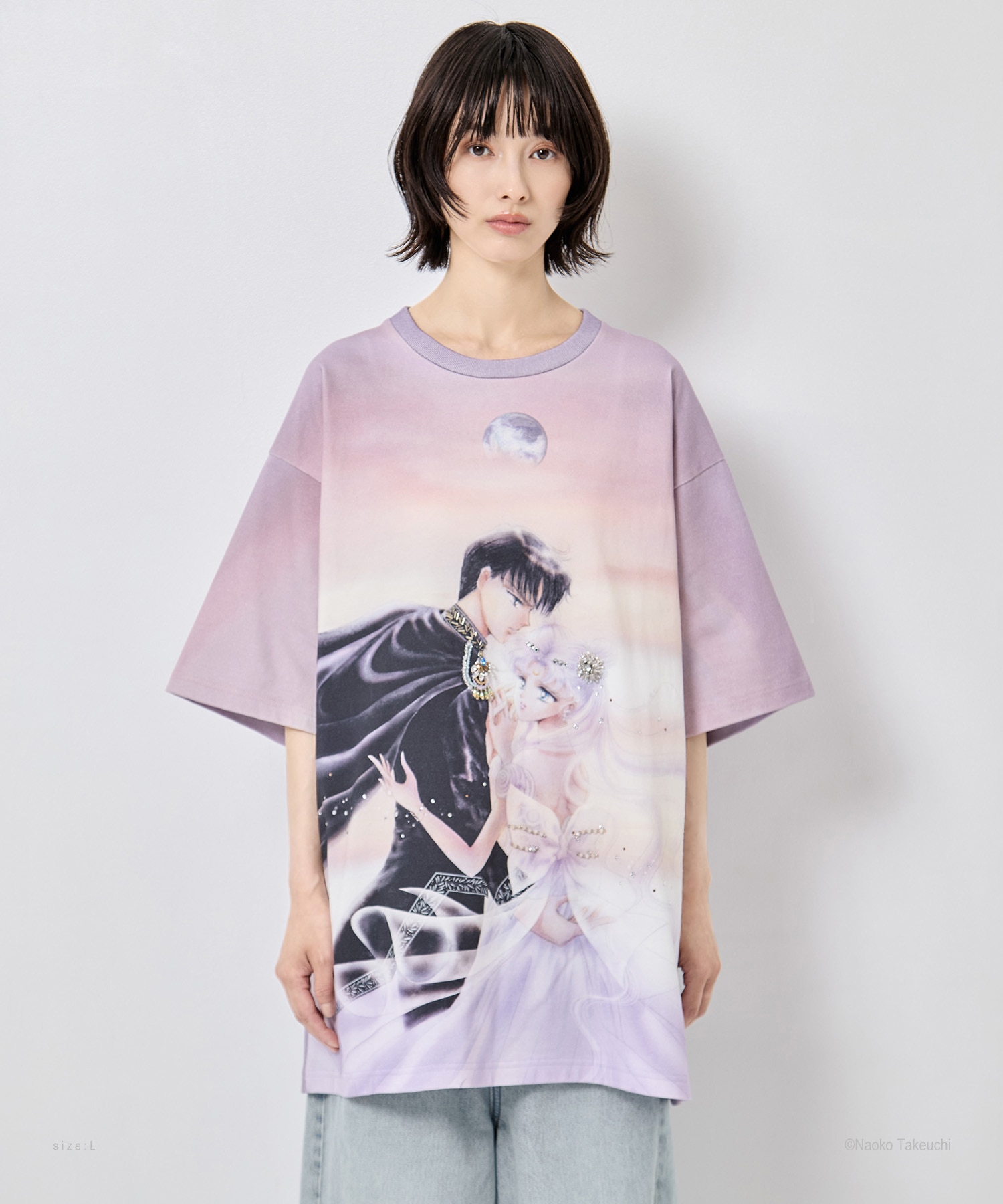 Princess Serenity & Prince Endymion bijou T-shirt　L tanakadaisuke