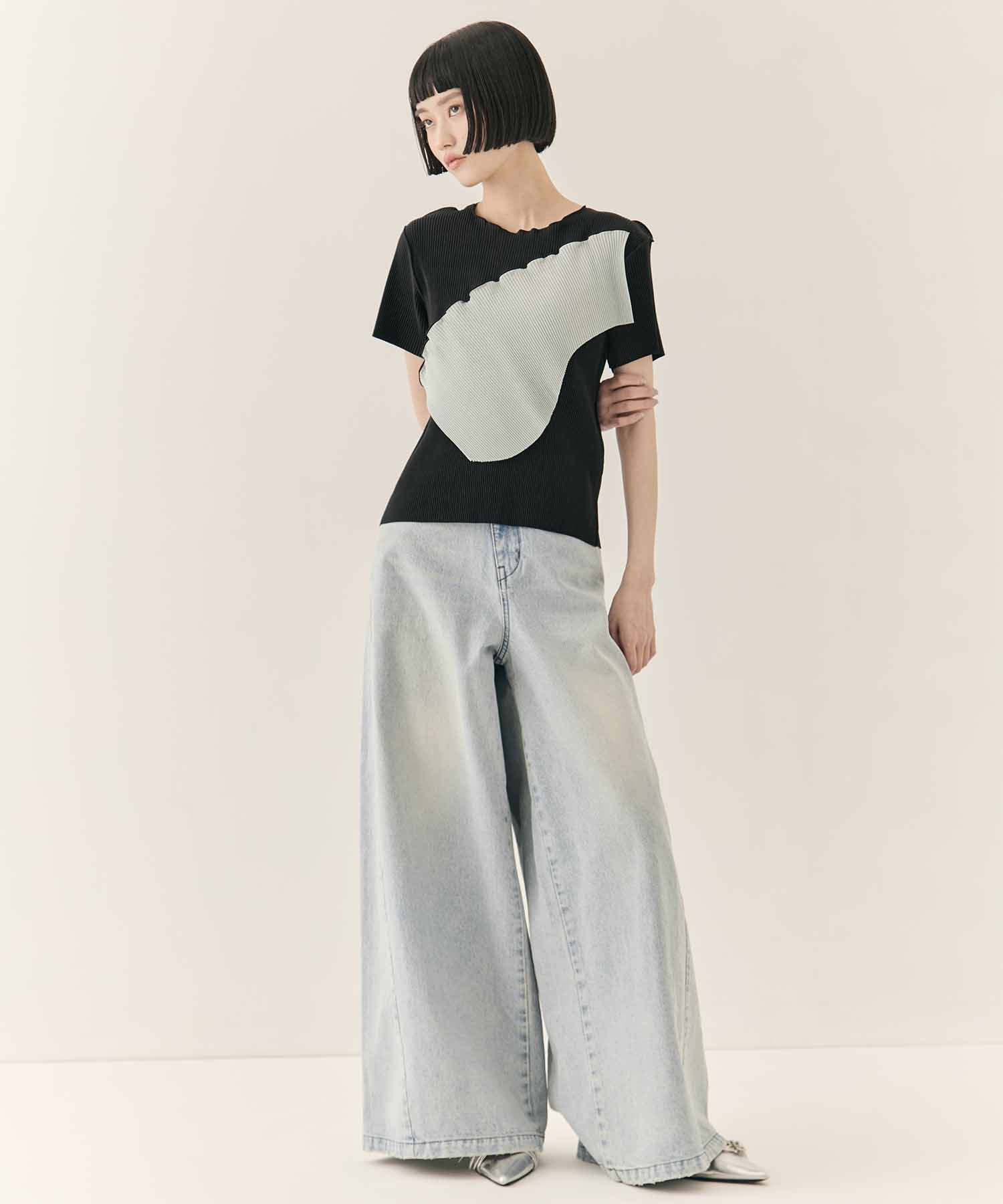 TODO WAVE TOP SHORT SLEEVE kotohayokozawa