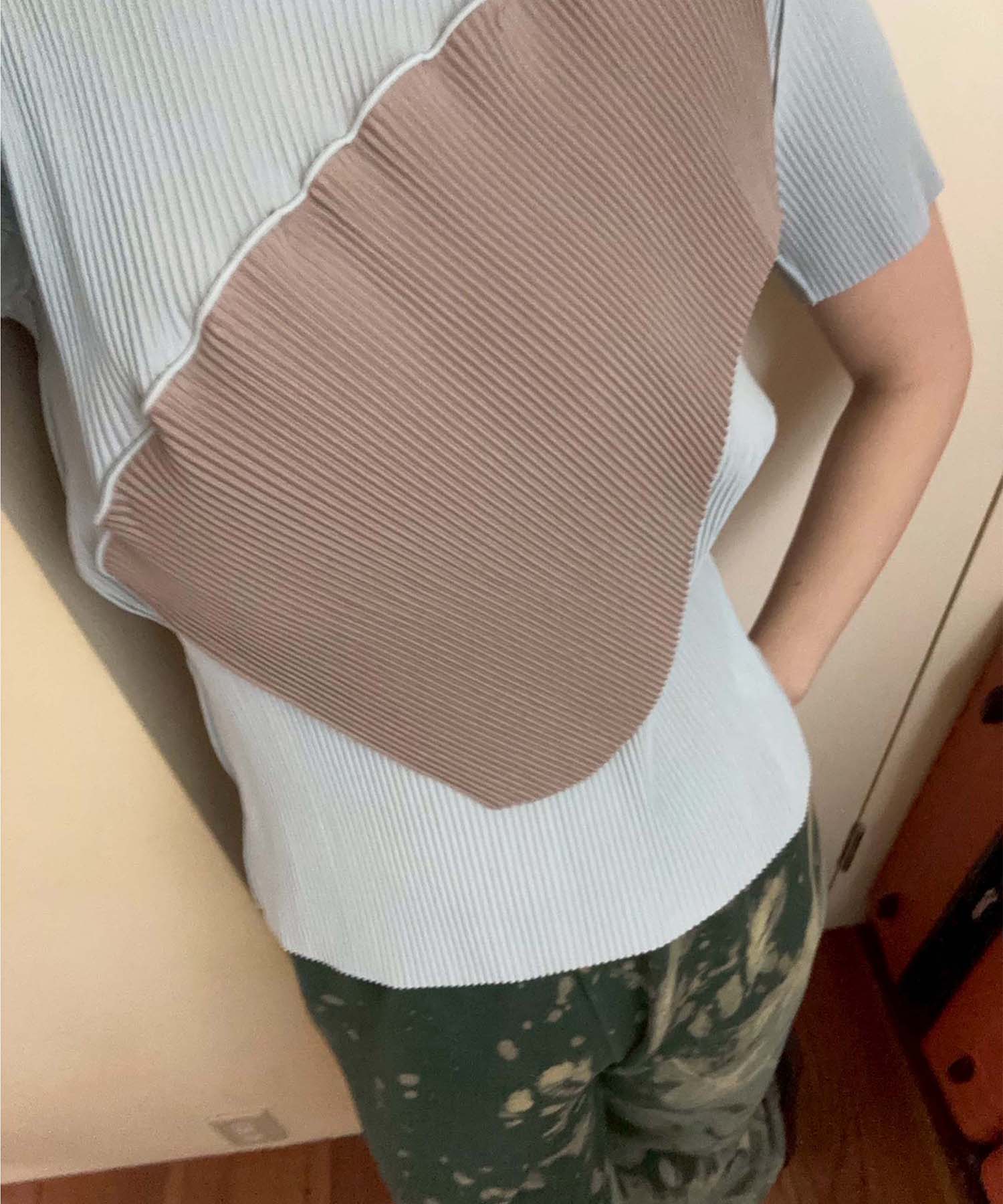 TODO WAVE TOP SHORTSLEEVE HIGHNECK kotohayokozawa