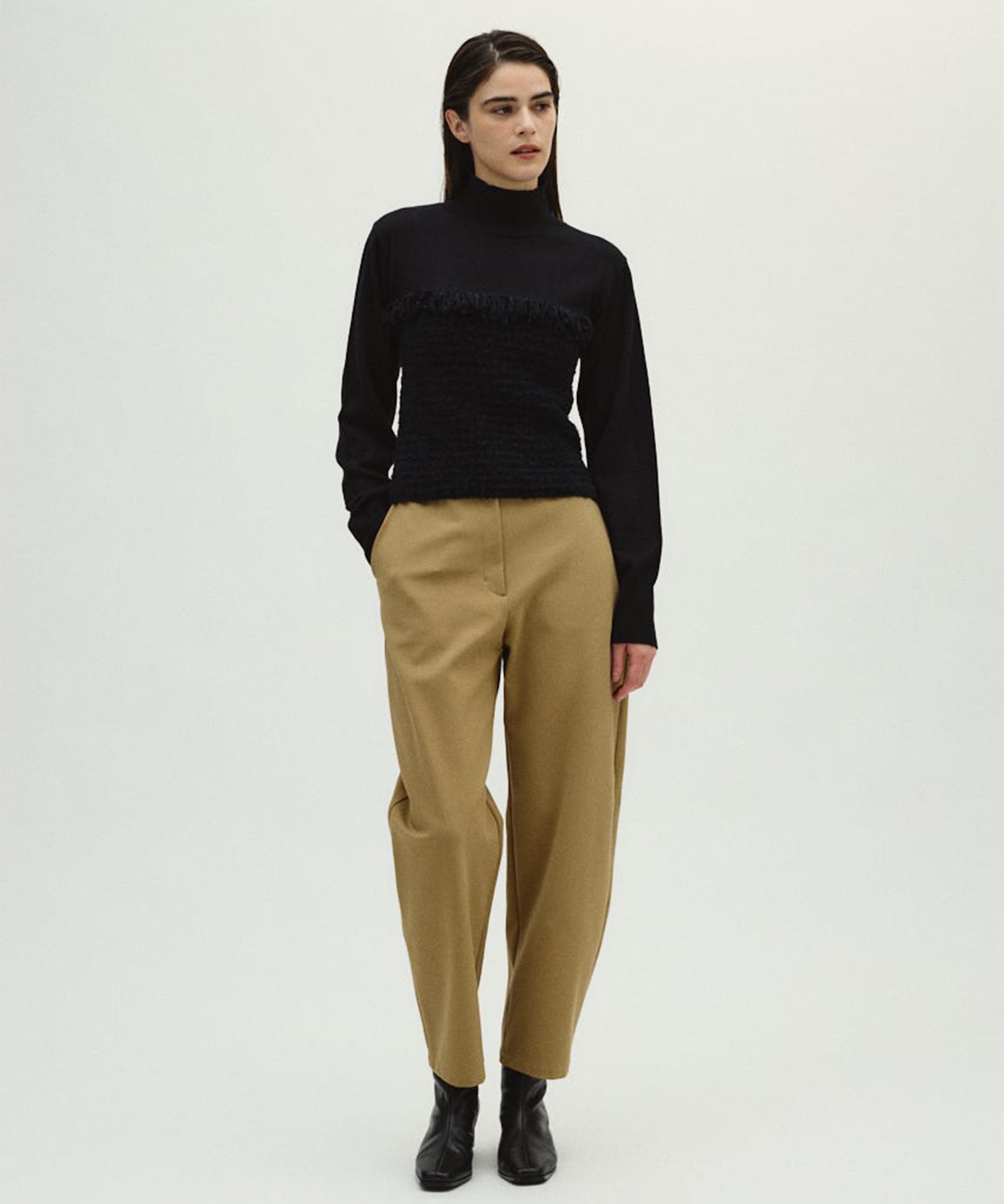 Tweed docking knit tops RIM.ARK