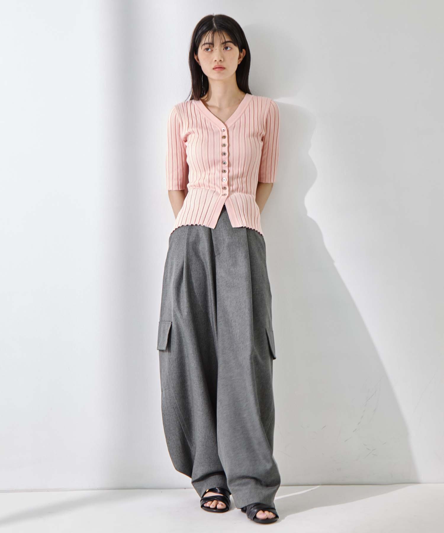 Silk Viscose Wide Rib Cardigan STUDIOUS