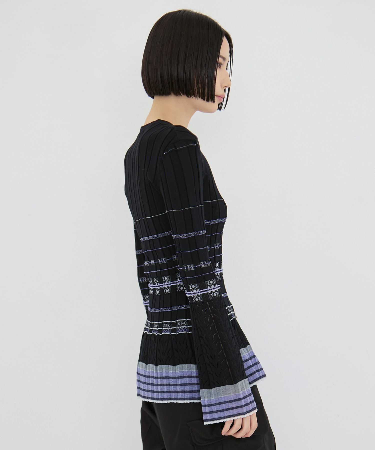 Lamp Shaped Knit Cardigan Mame Kurogouchi