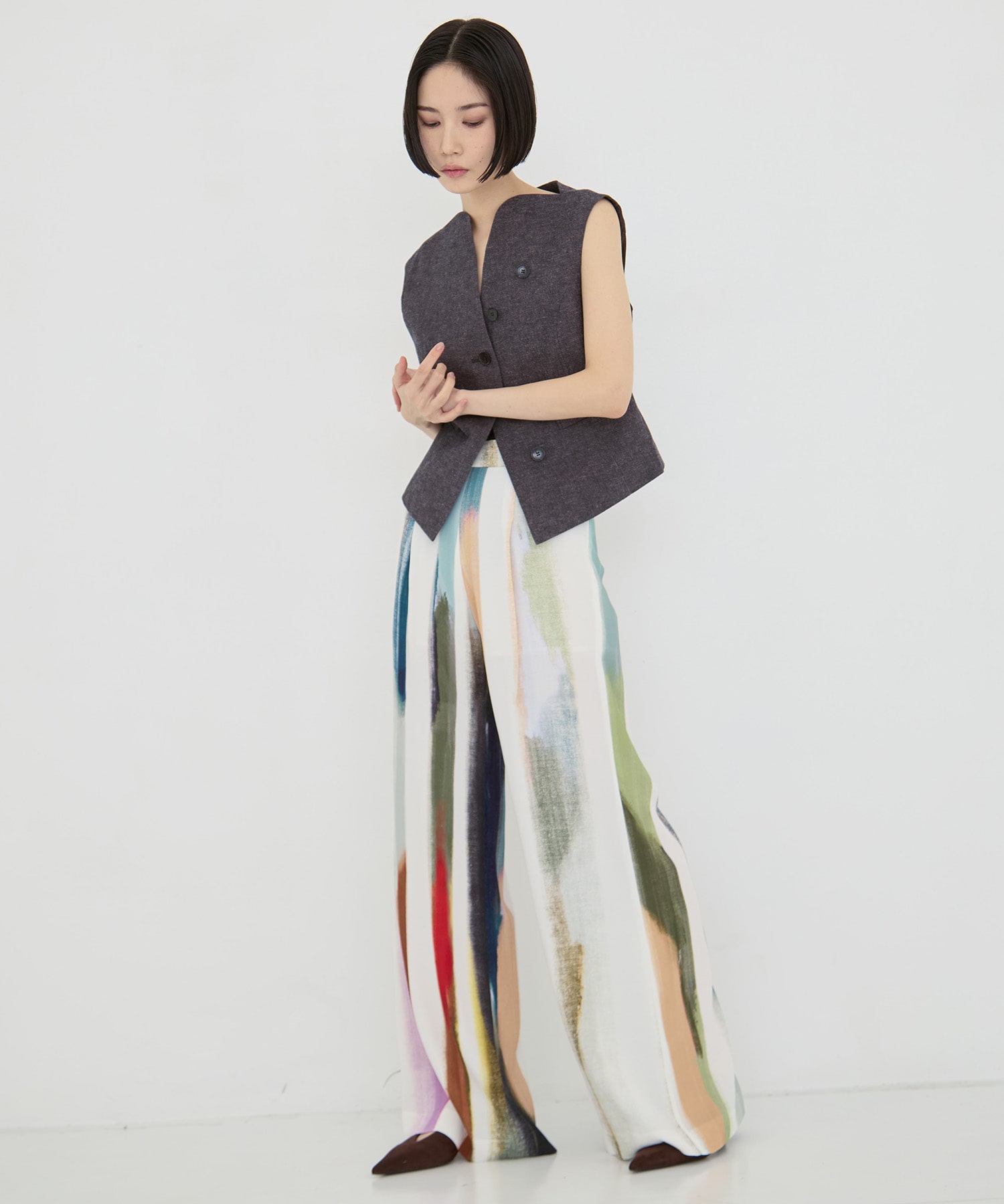 Empty stripe pants AKIRANAKA