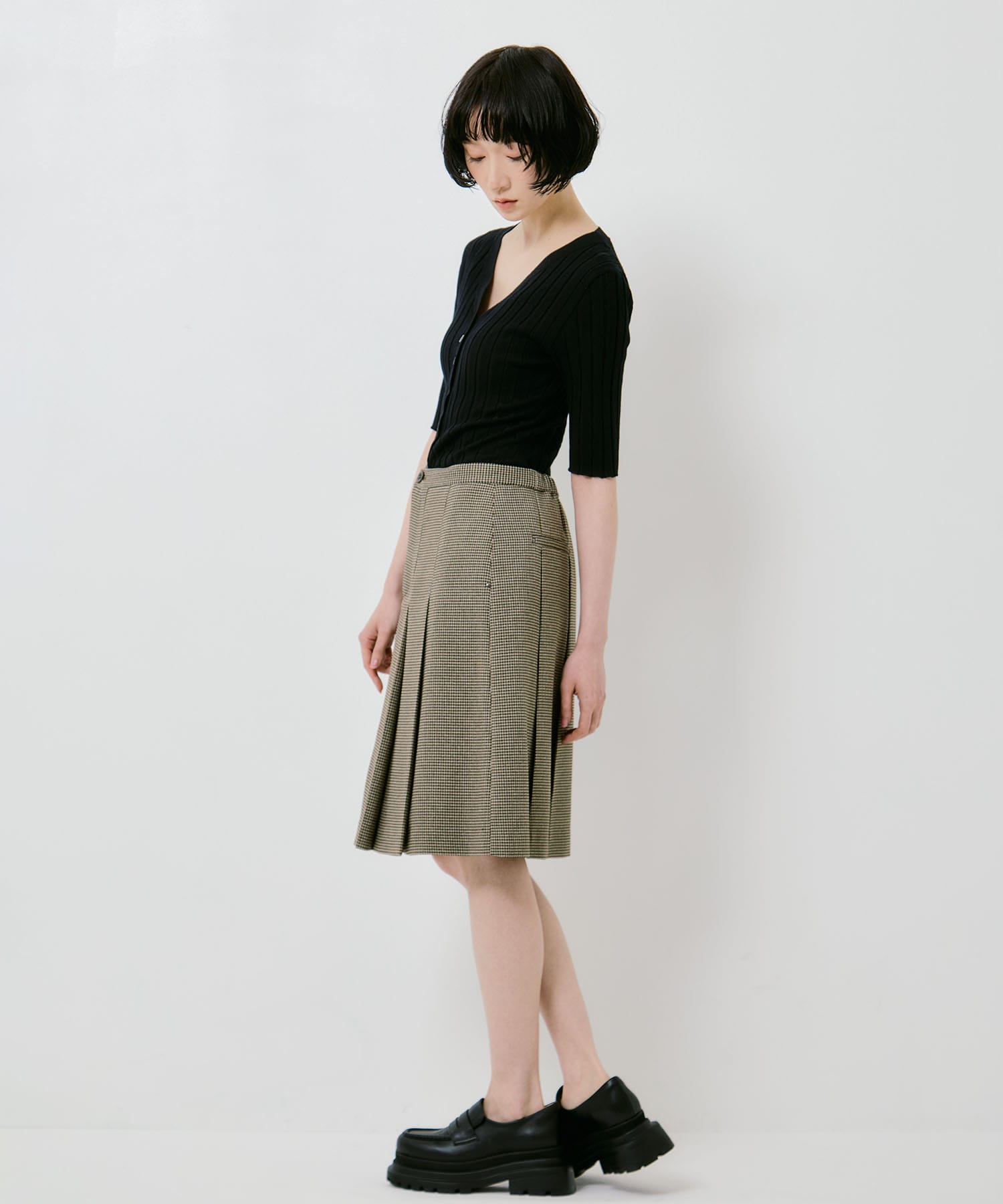 JENNY BOX PLEATED HALF SKIRT AMERI