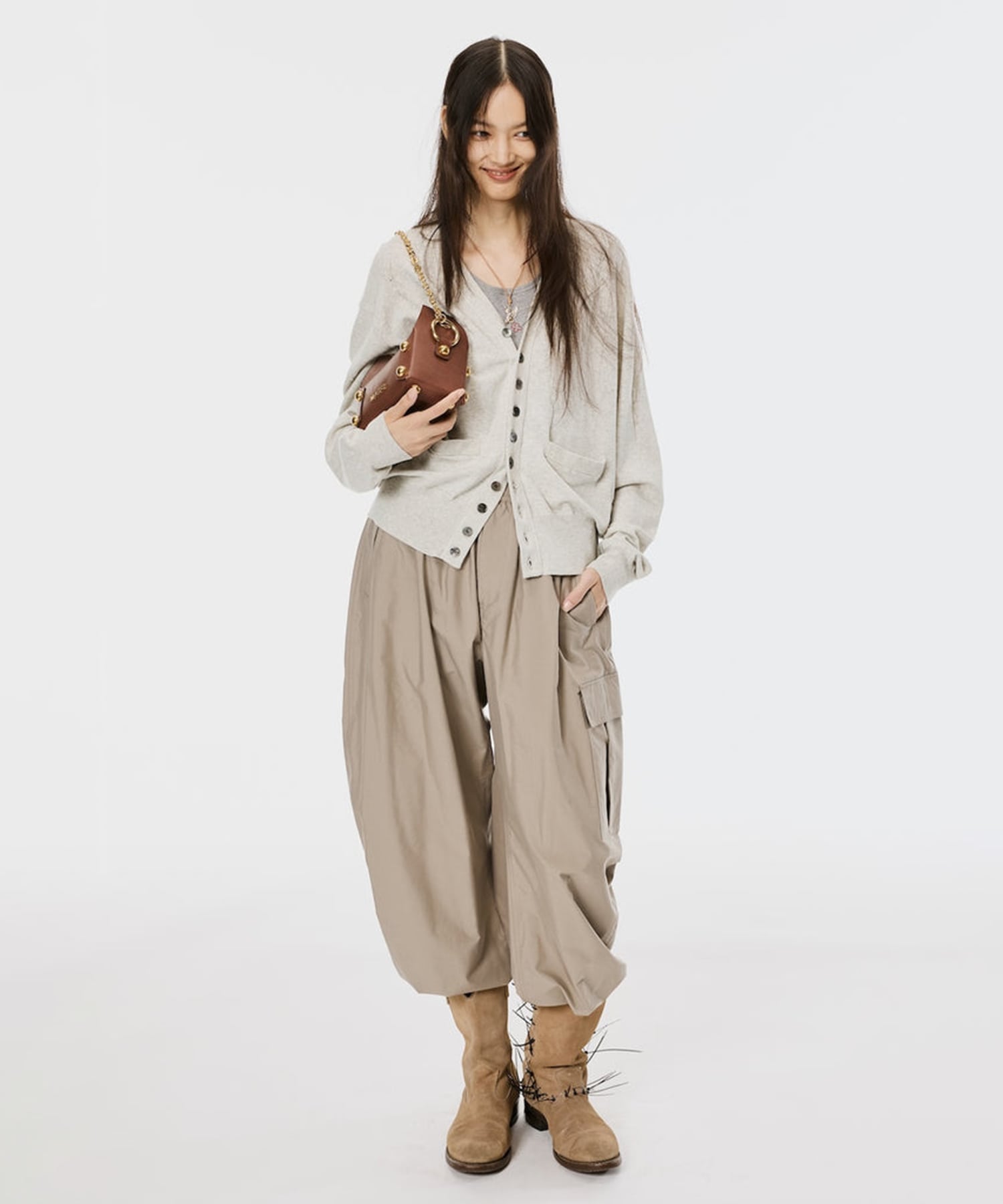 LEATHER CAKE BAG MASU