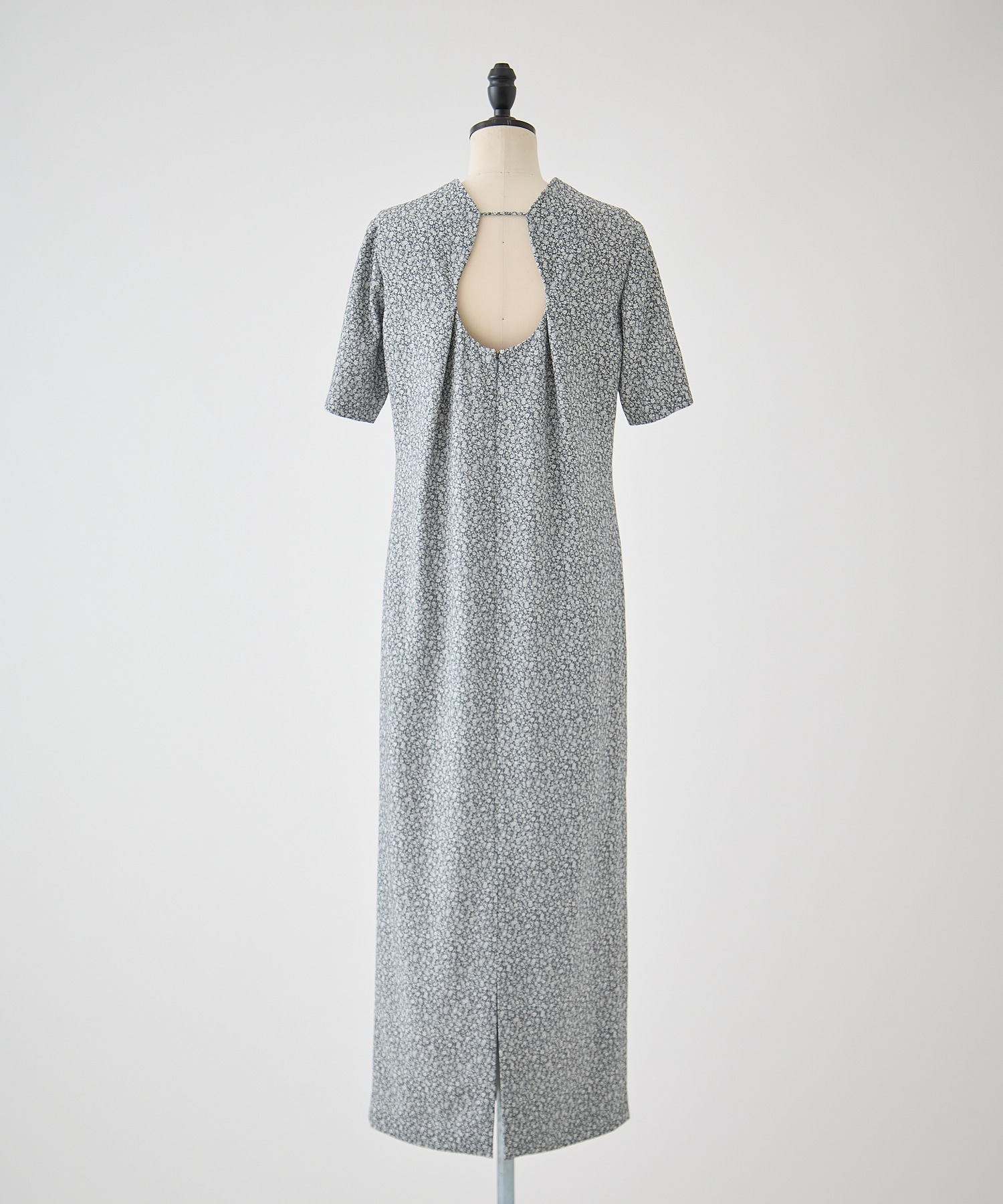 Floral Jacquard Square Neck Dress Mame Kurogouchi