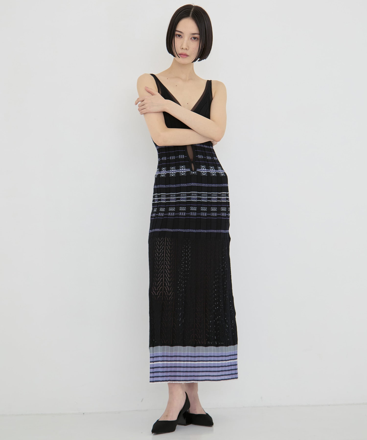 Lamp Shaped Knit Dress Mame Kurogouchi