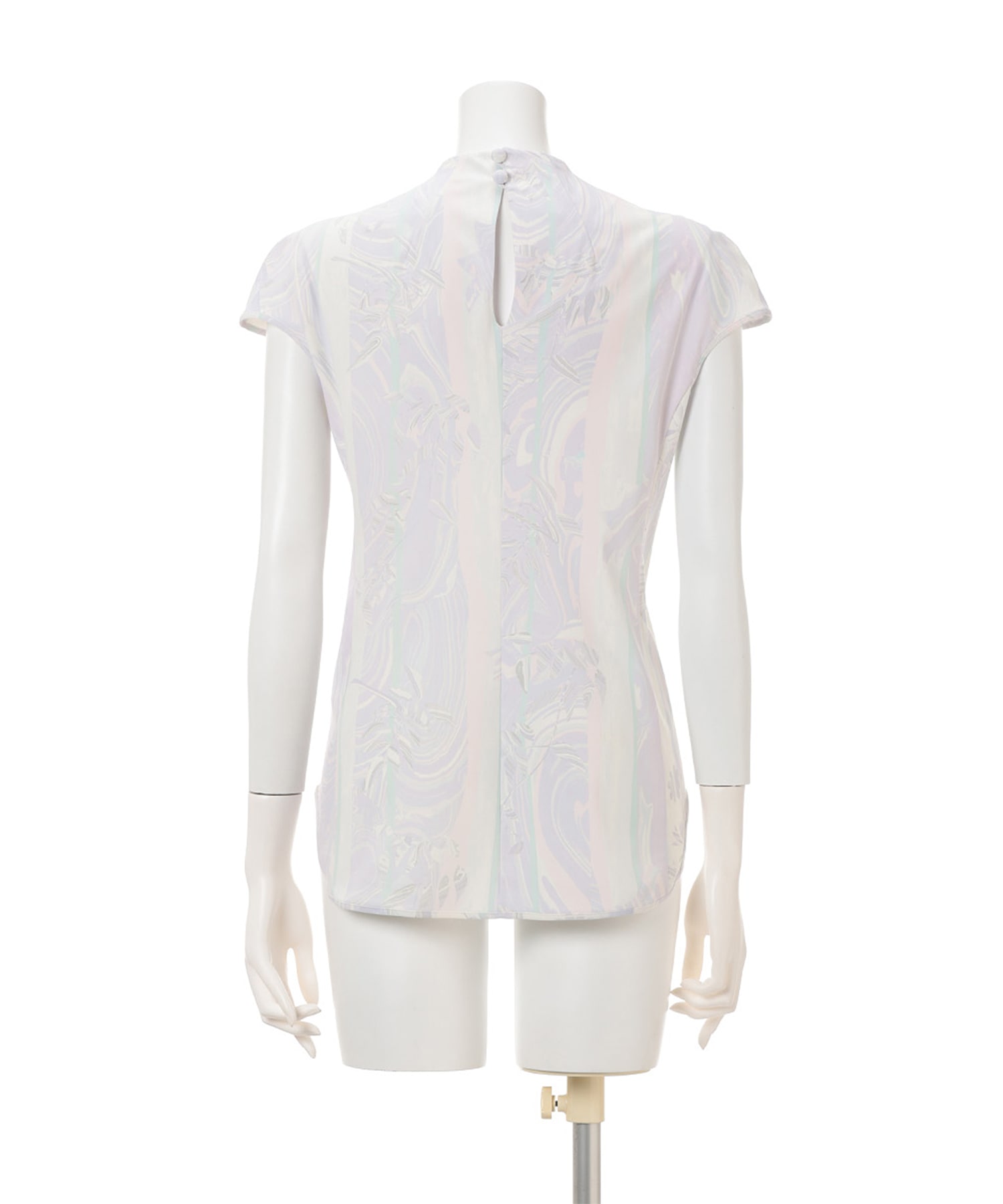 Marble Print Jersey Short Sleeve Top Mame Kurogouchi