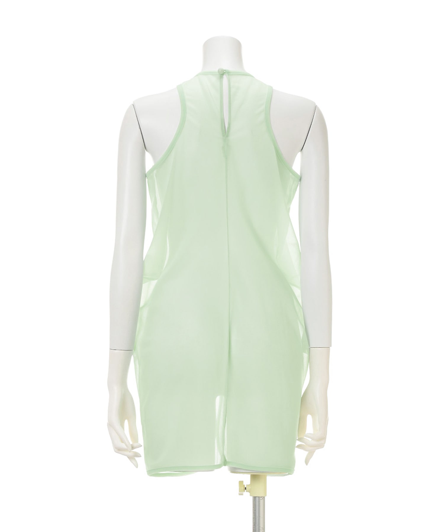 Draped Jersey Sheer Sleeveless Top Mame Kurogouchi