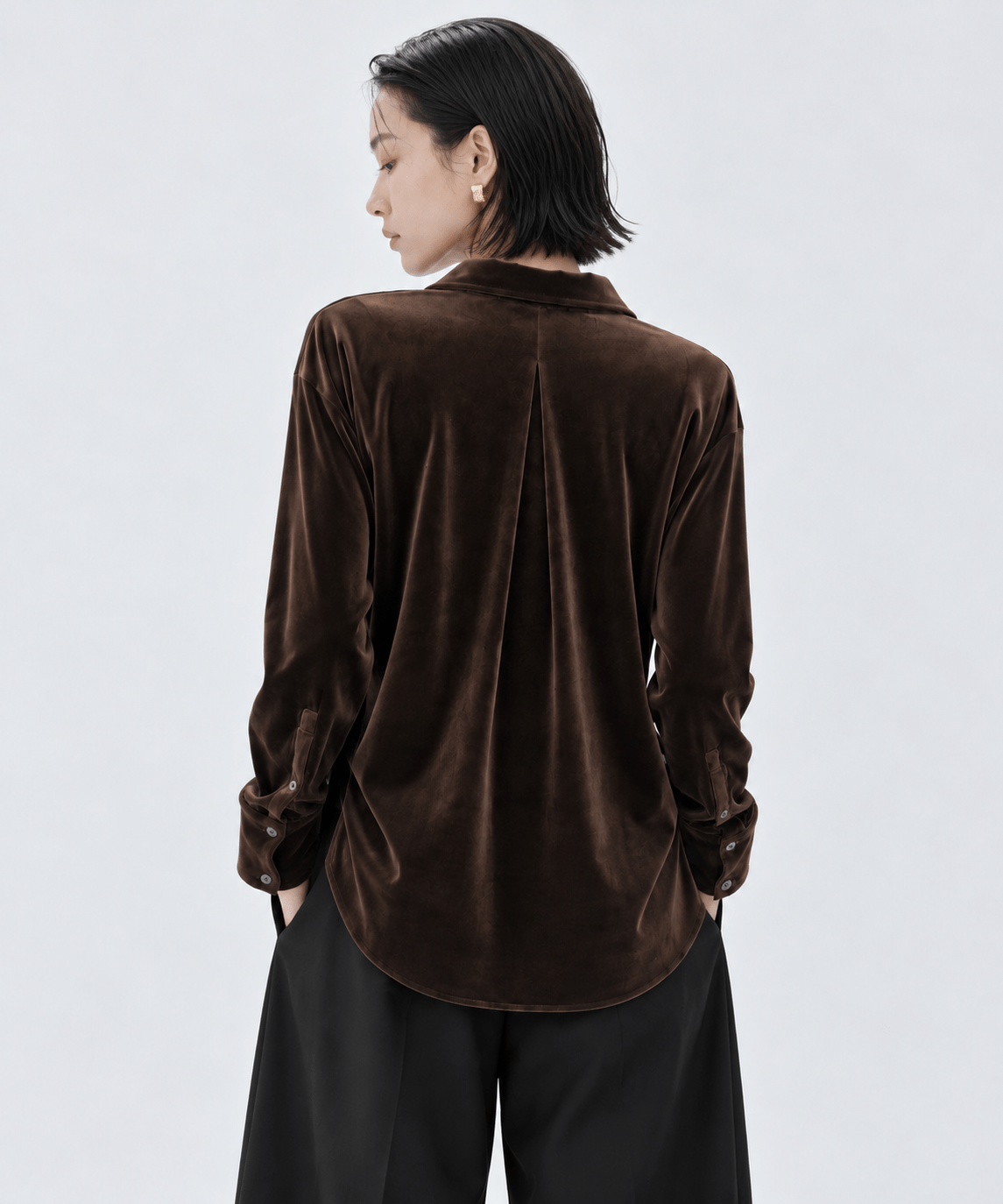 Strech Velour Shirt STUDIOUS