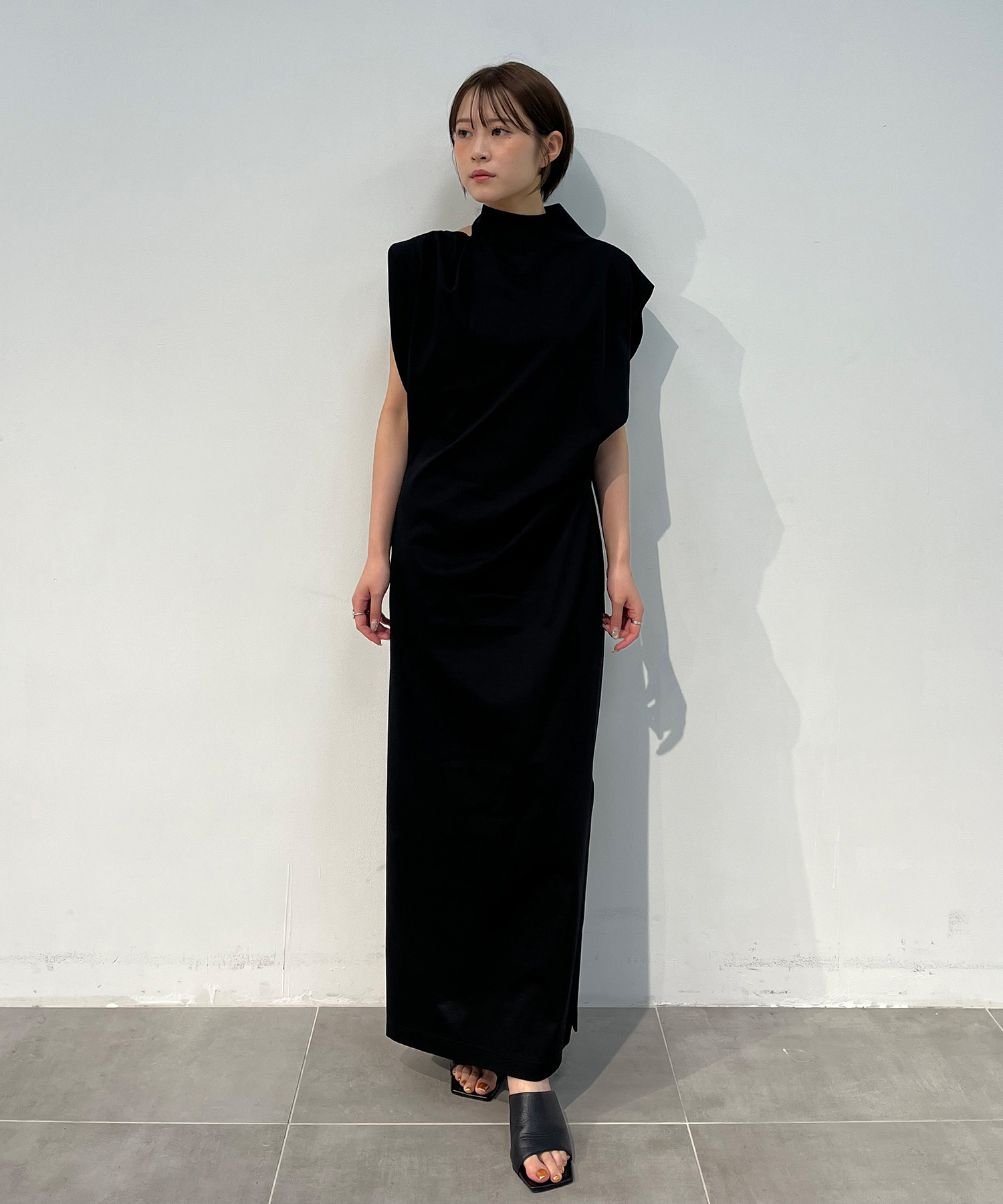 Cotton Jersey Asymmetric Dress Mame Kurogouchi