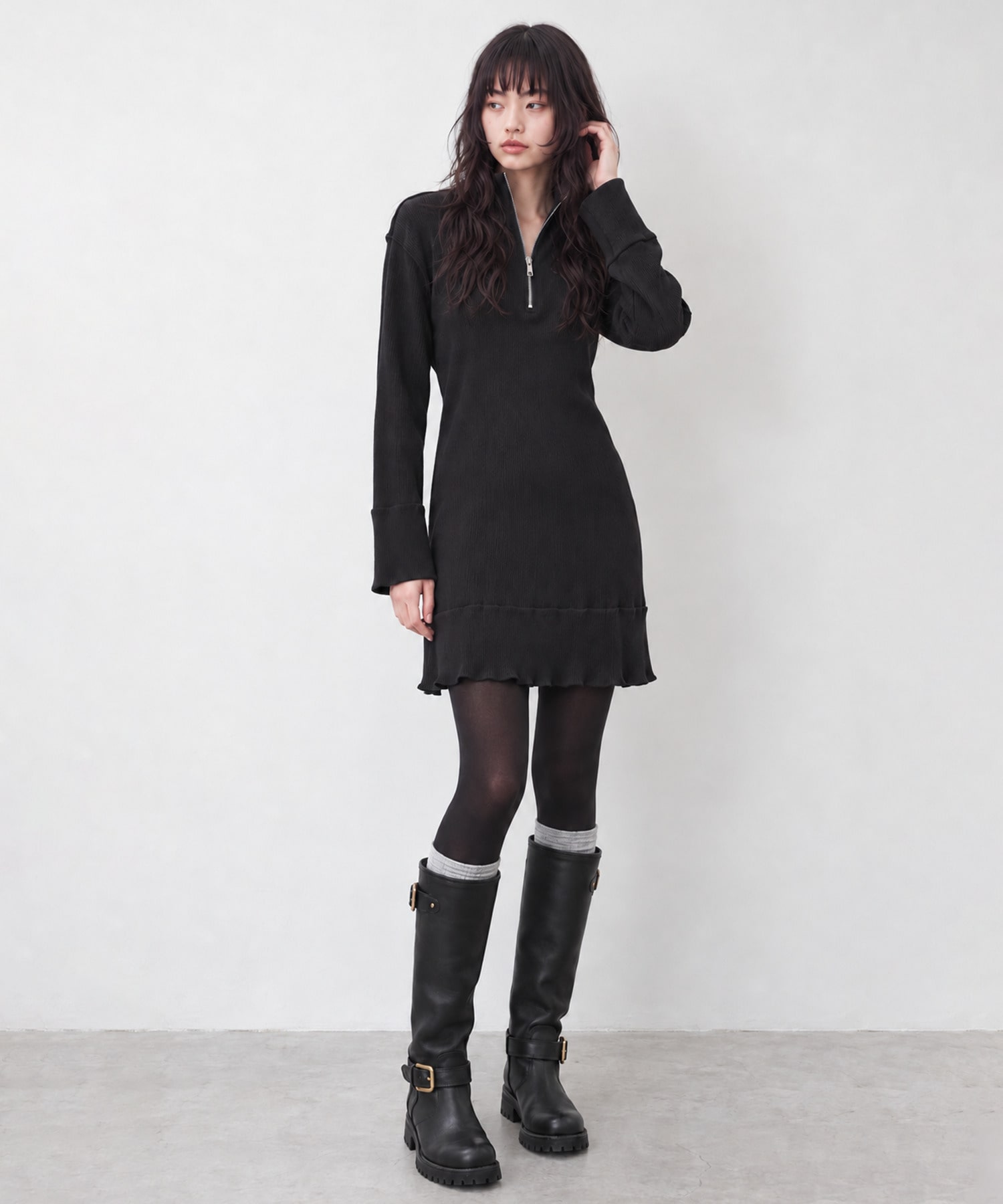 別注 CRISP ZIP MINI ONE PIECE kotohayokozawa