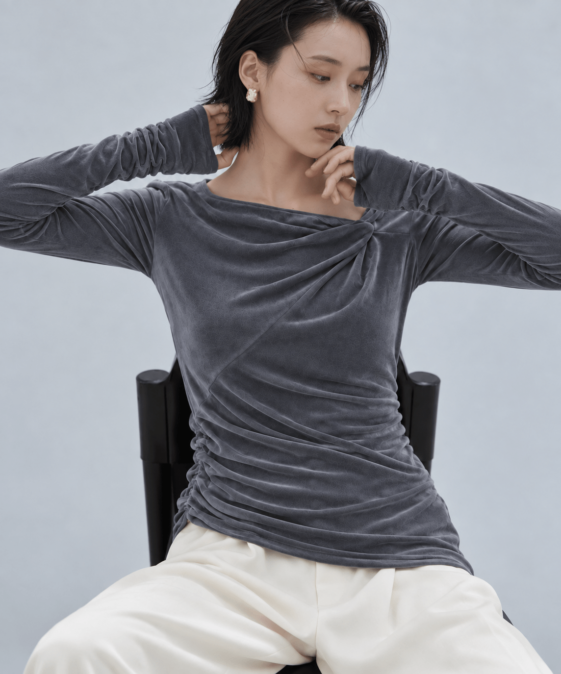 【NEW】Velours Long Tee STUDIOUS