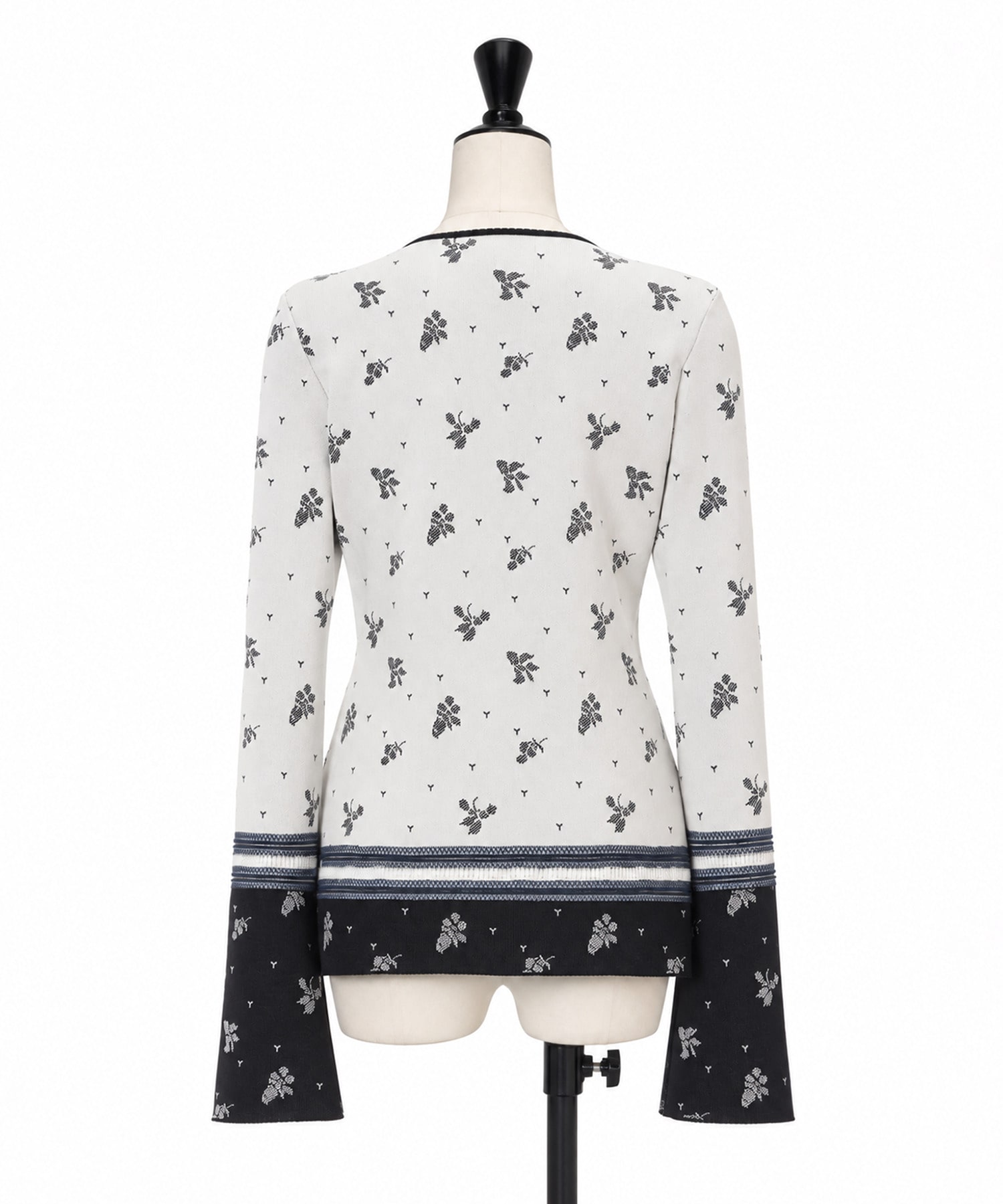 Floral Jacquard Knit Cardigan Mame Kurogouchi