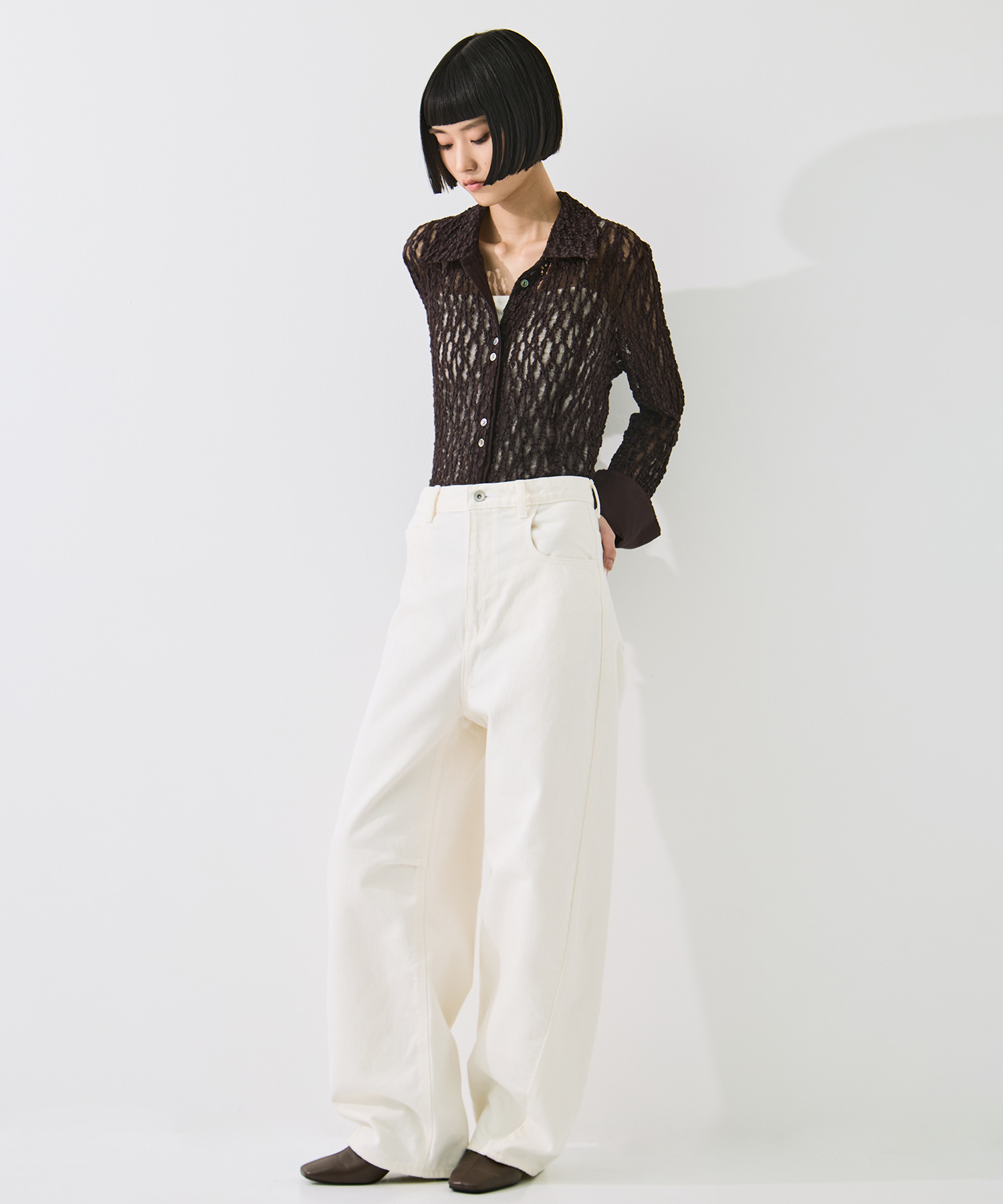 Damaged Barrel Leg Jeans STUDIOUS