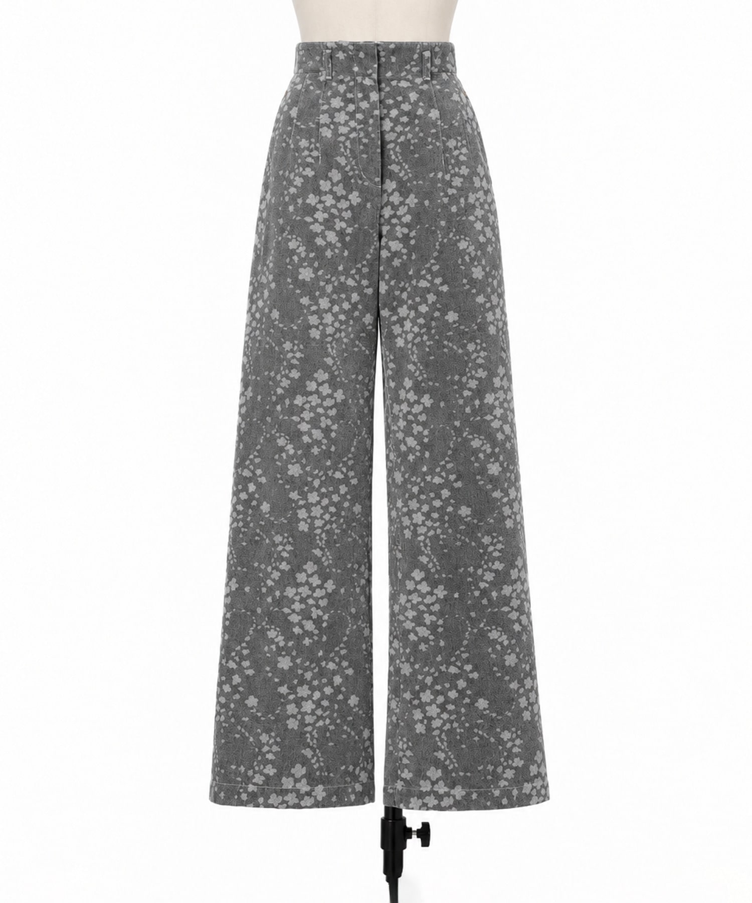 Floral Jacquard Denim Trousers Mame Kurogouchi
