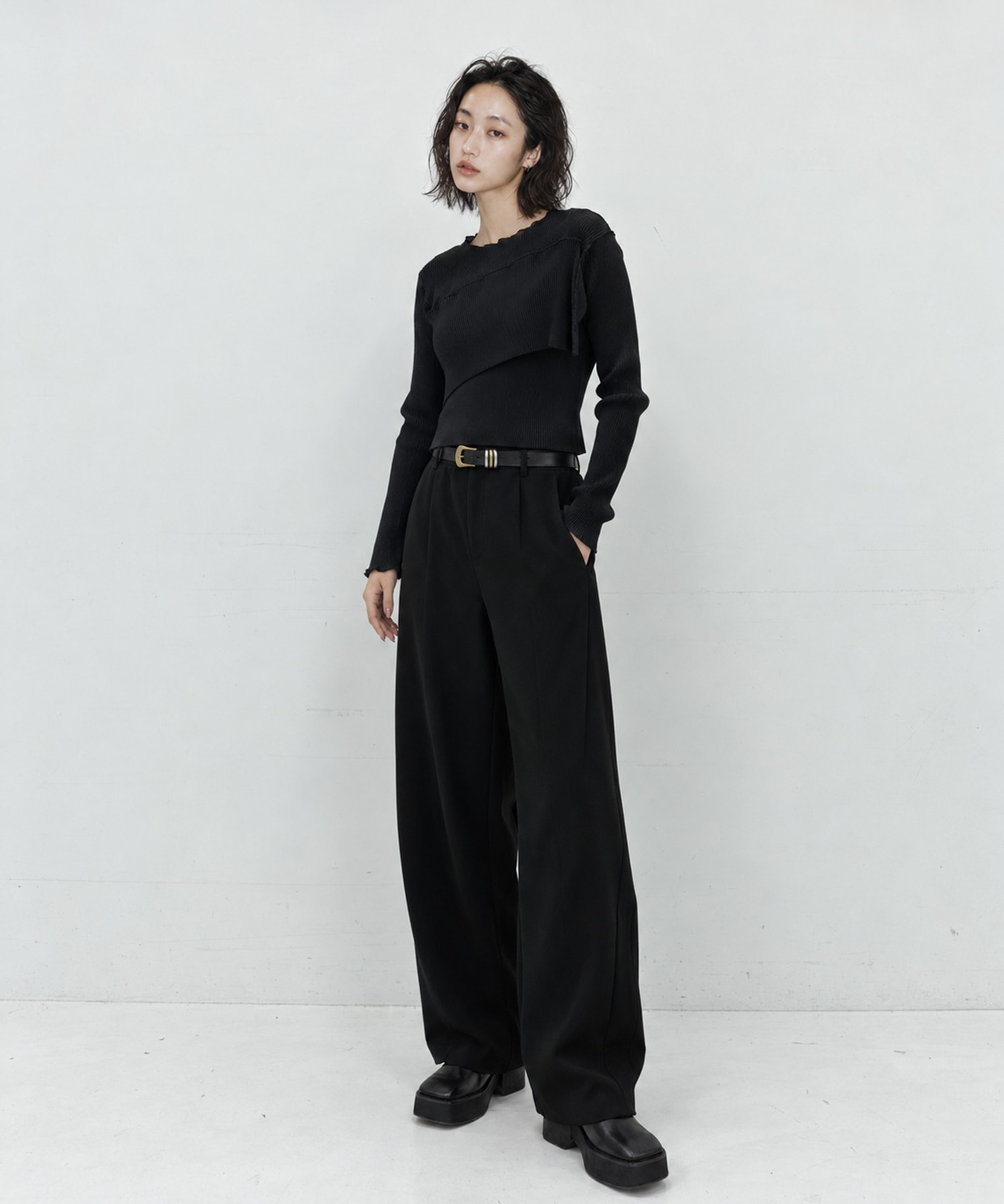 Double Cloth Easy Pants STUDIOUS