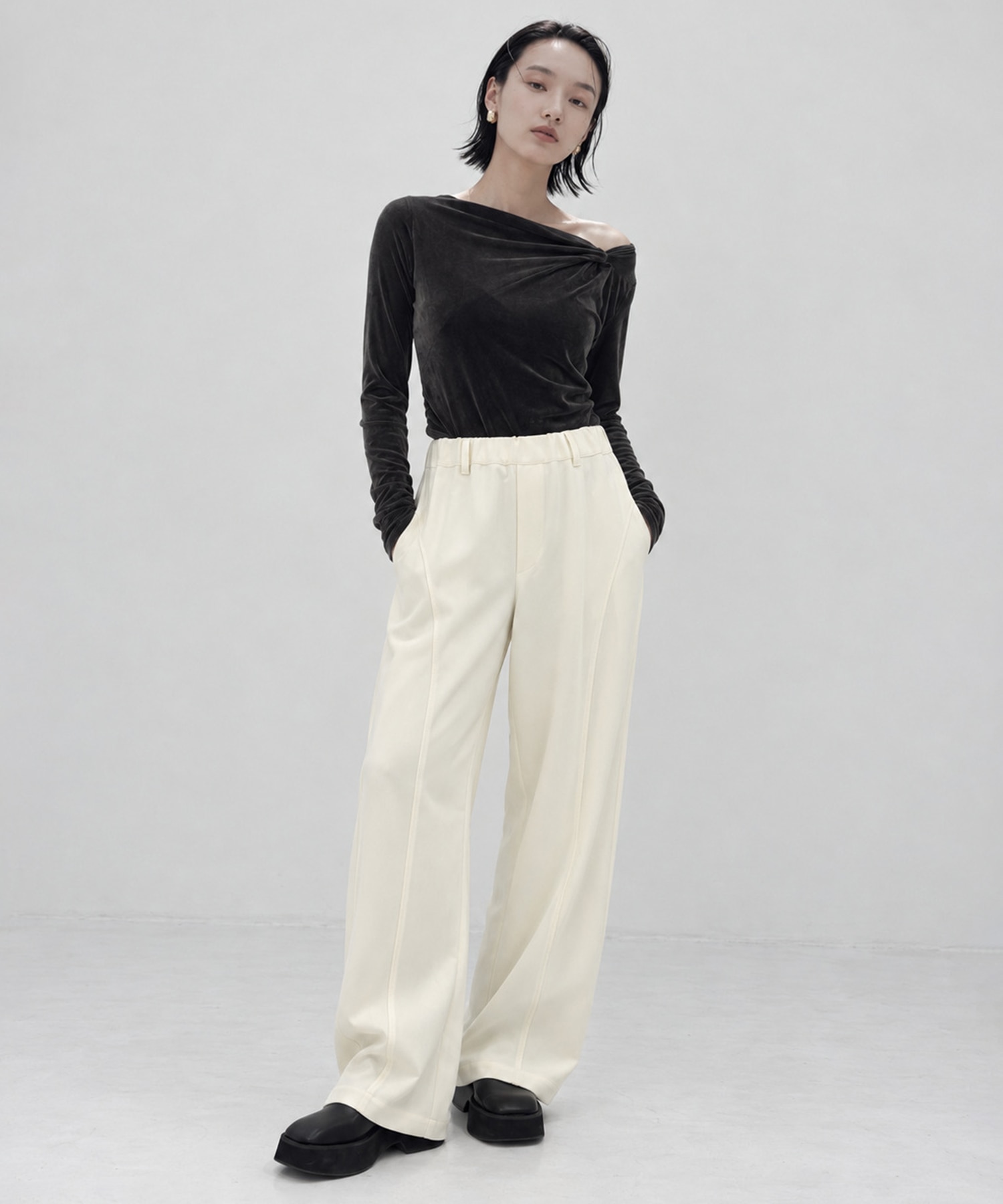 Double Cloth Easy Pants STUDIOUS