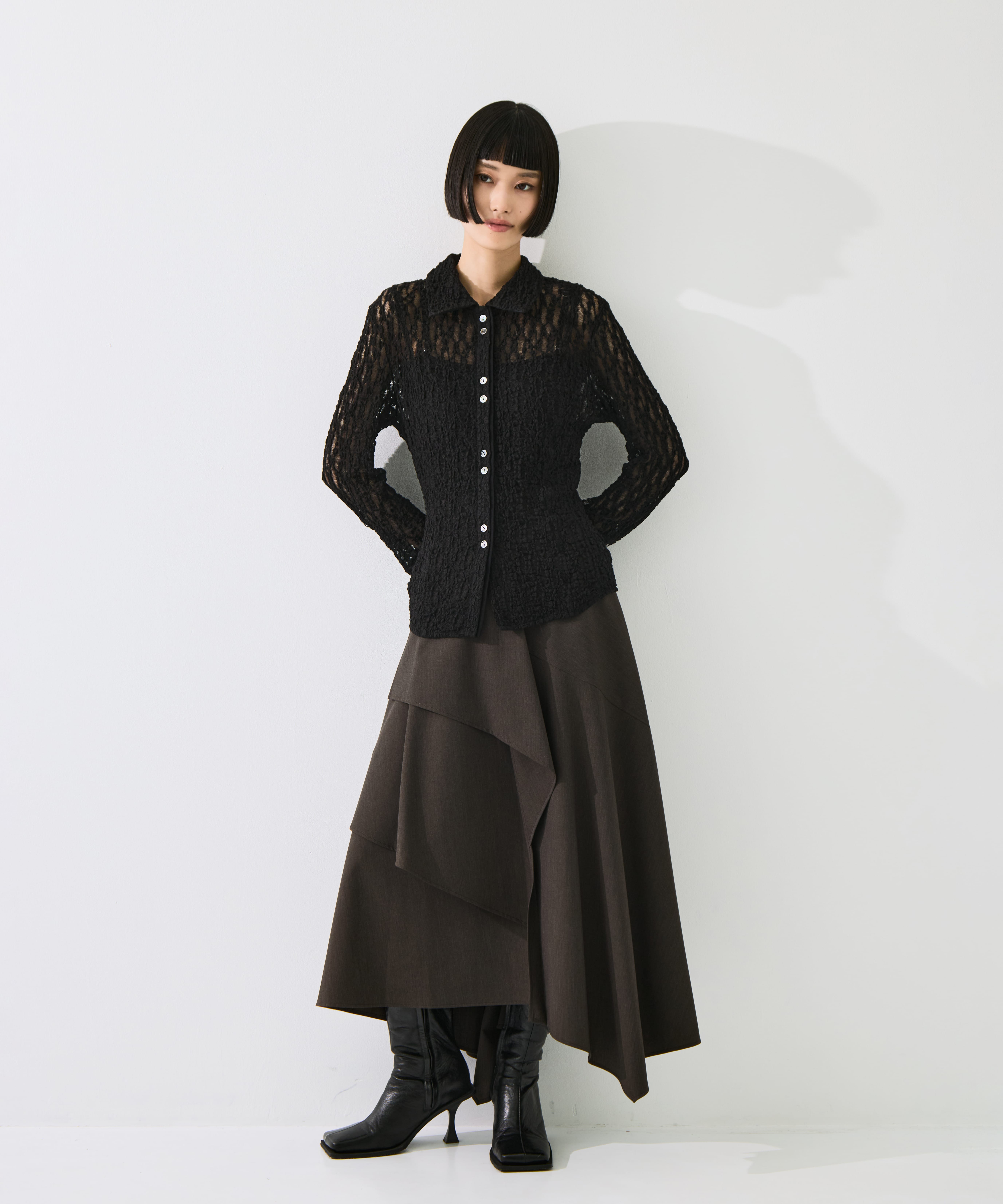 Layered Flare Skirt STUDIOUS