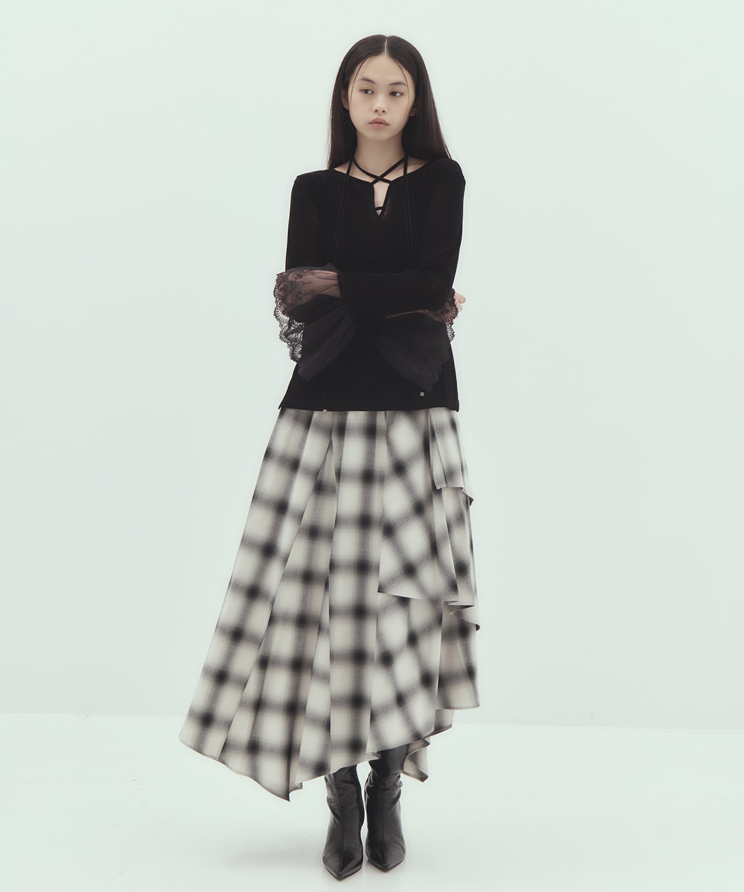 Layered Flare Skirt STUDIOUS