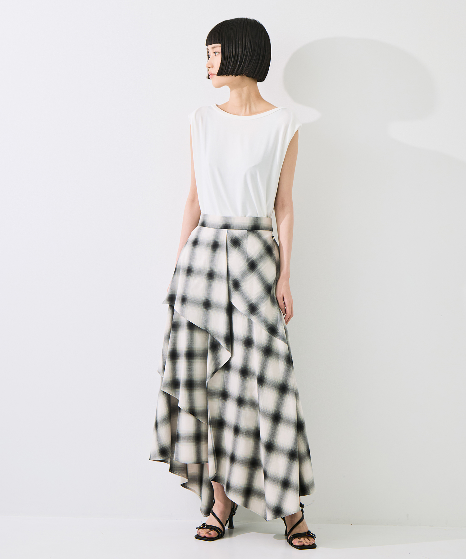 Layered Flare Skirt STUDIOUS