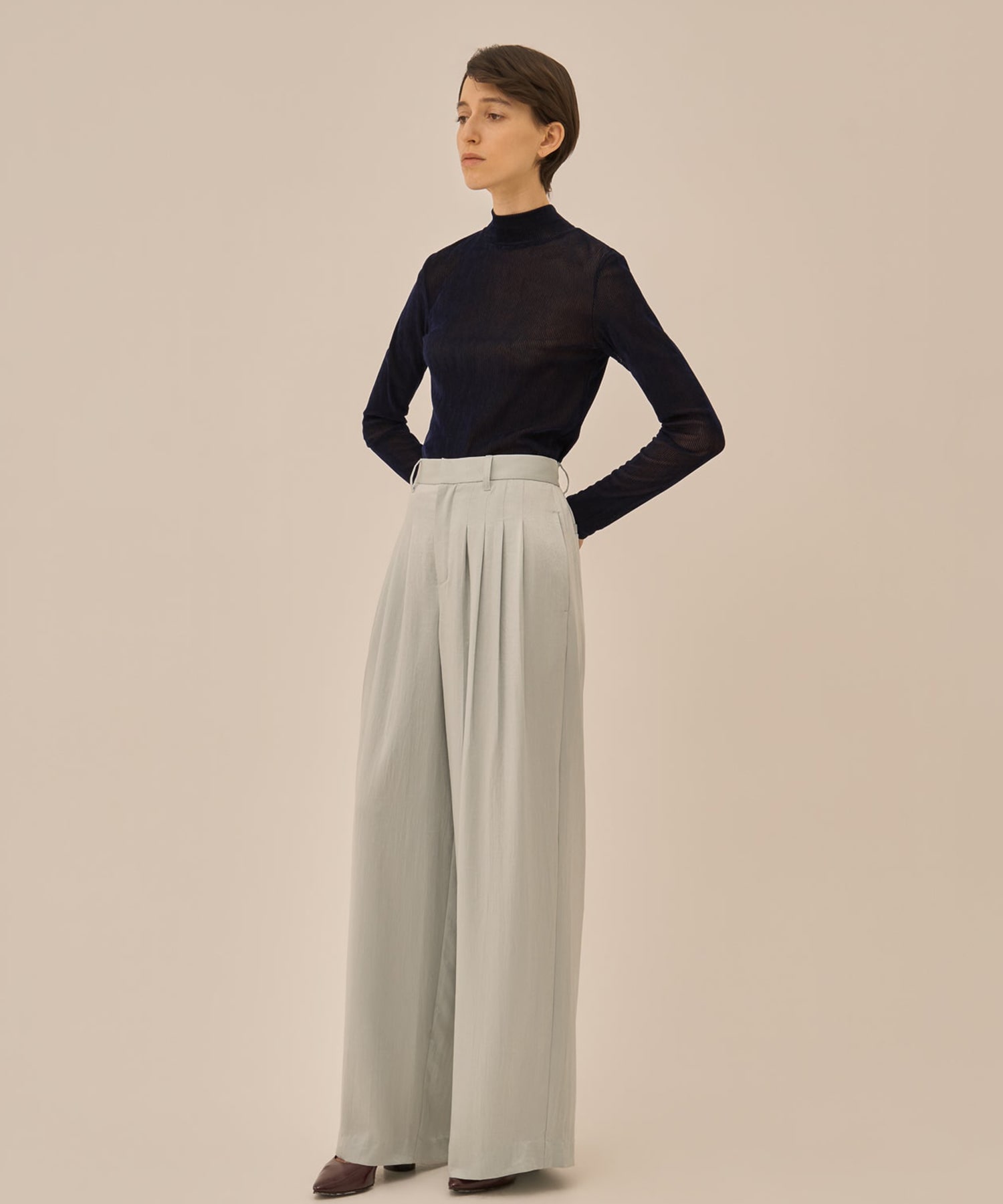 Claudia tie jersey pullover AKIRANAKA
