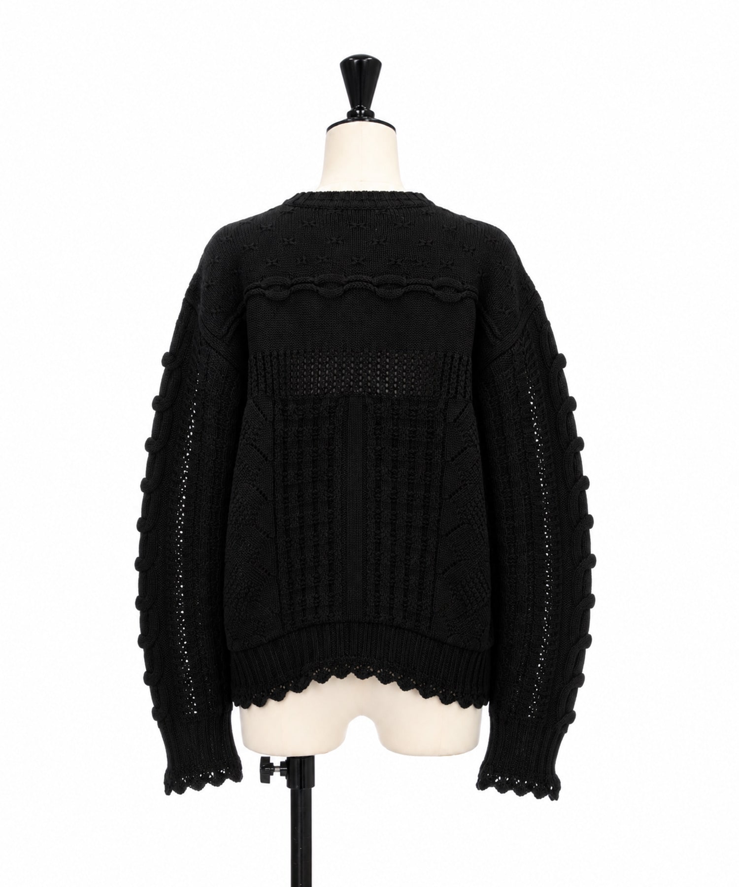 Wool Cable Knit Top Mame Kurogouchi