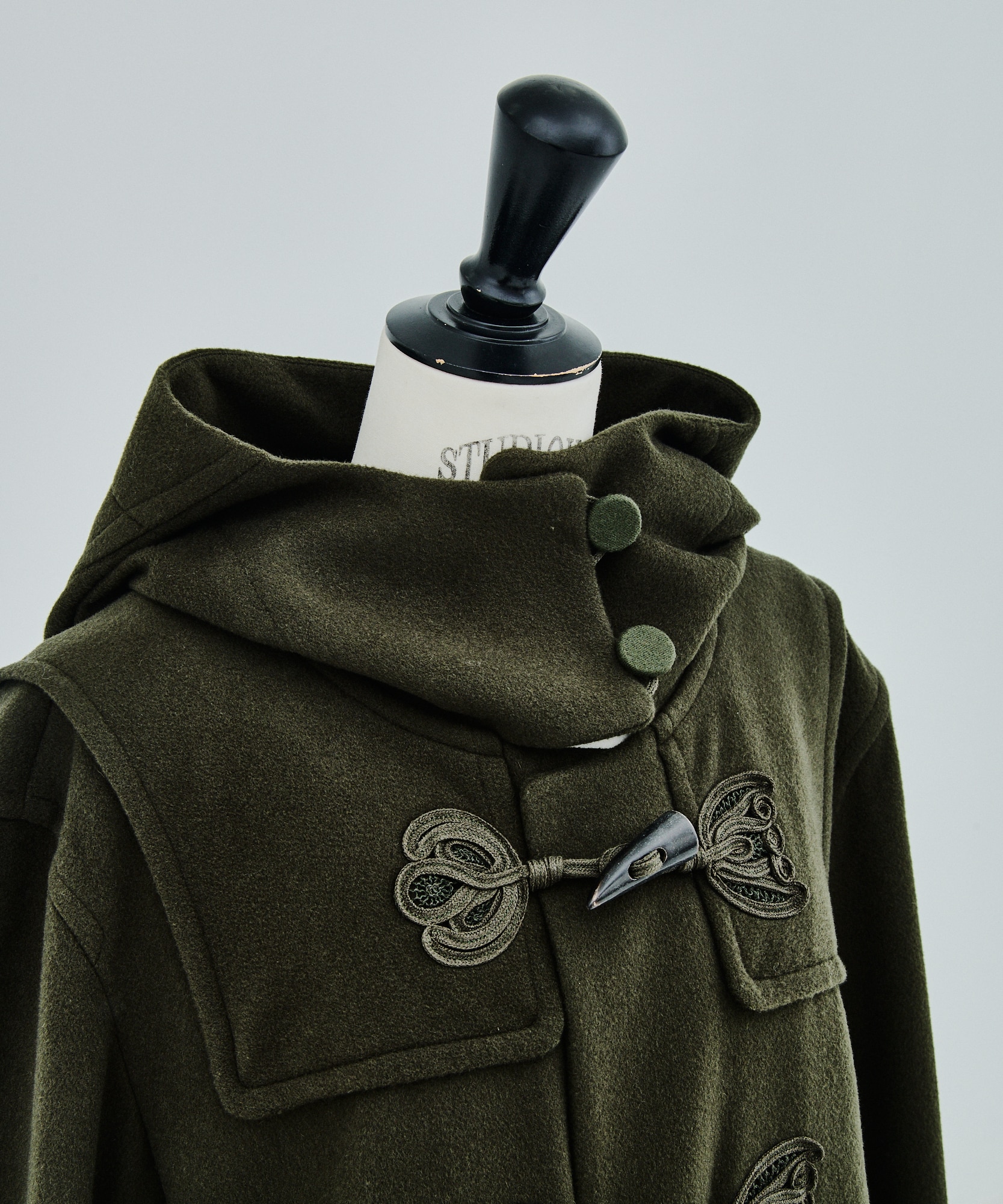 Cording Embroidery Duffle Coat Mame Kurogouchi